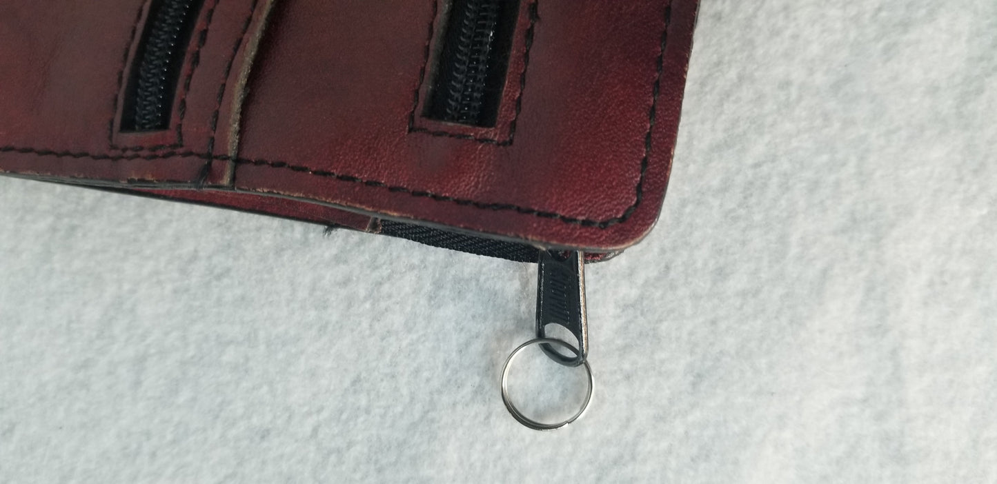 Scovill Brown Vintage Zipper Clutch