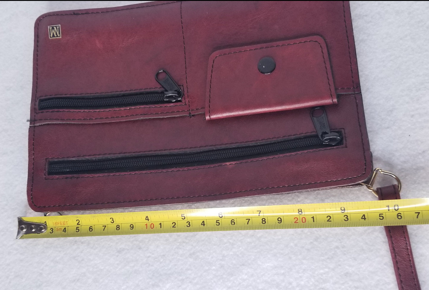 Scovill Brown Vintage Zipper Clutch