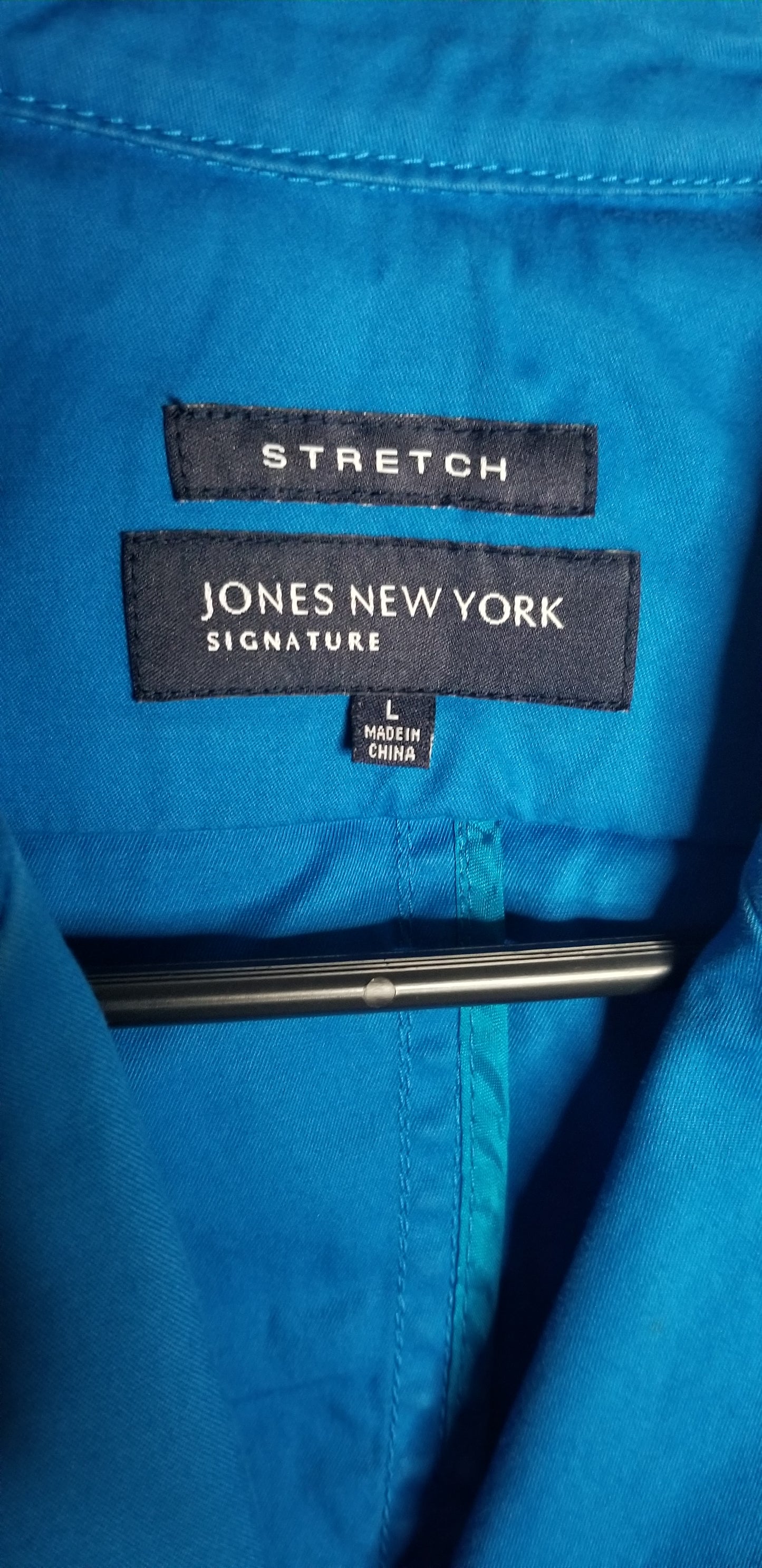 Jones New York Blue Stretch Jacket Size L