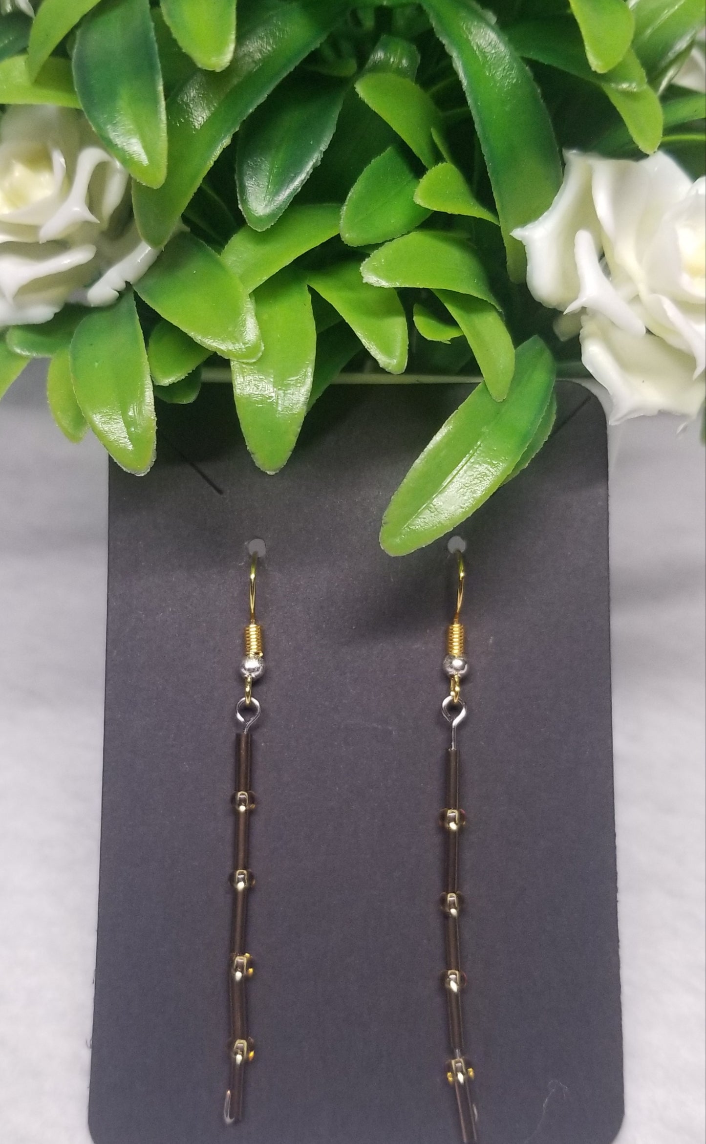 Gold Beaded Earrings