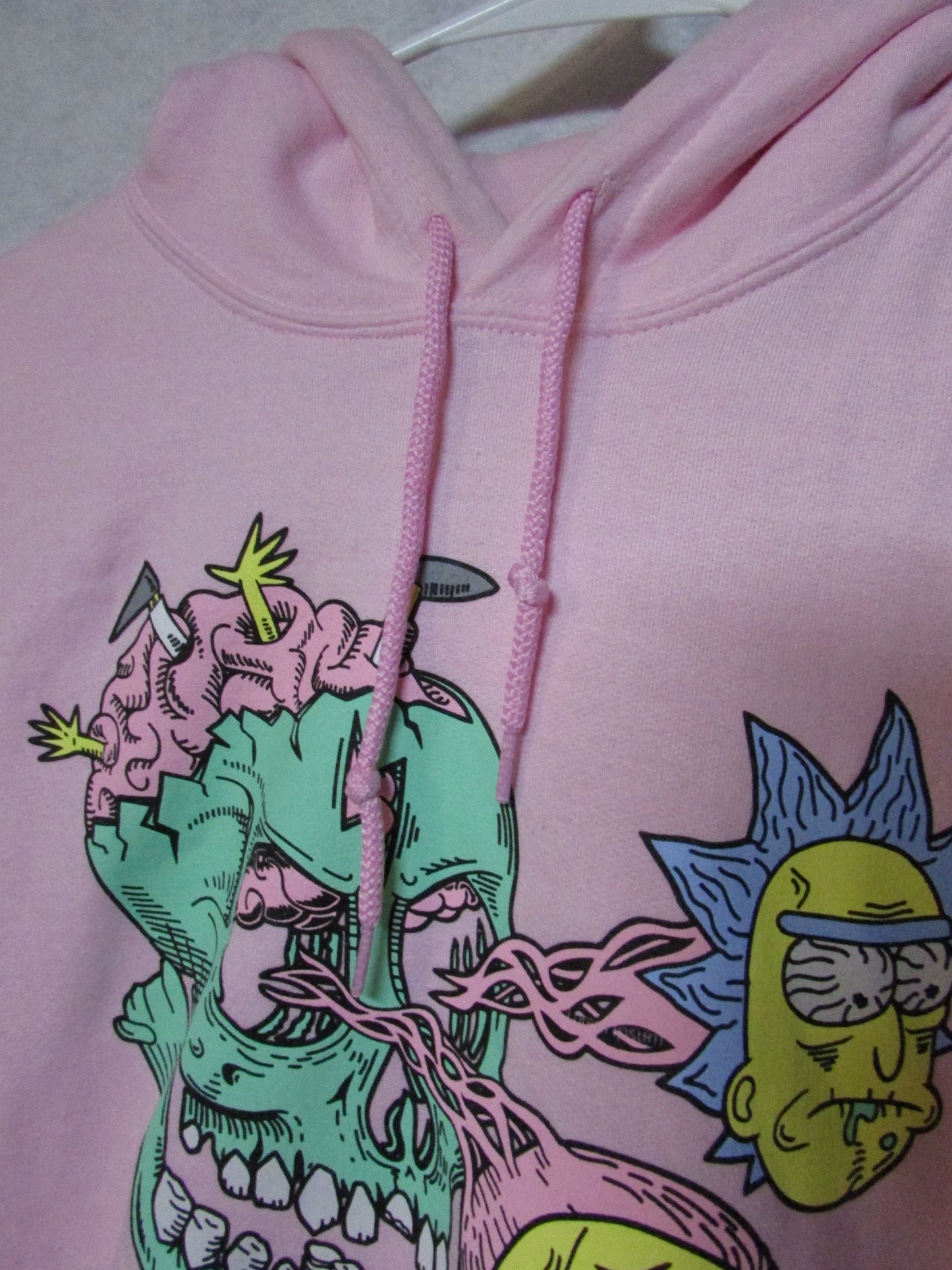 Pink Rick and Morty Hoodie Men's Size S