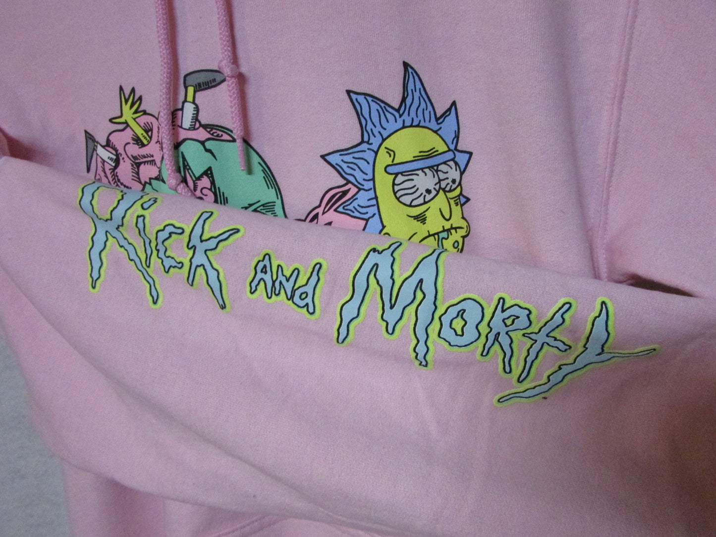 Pink Rick and Morty Hoodie Men's Size S