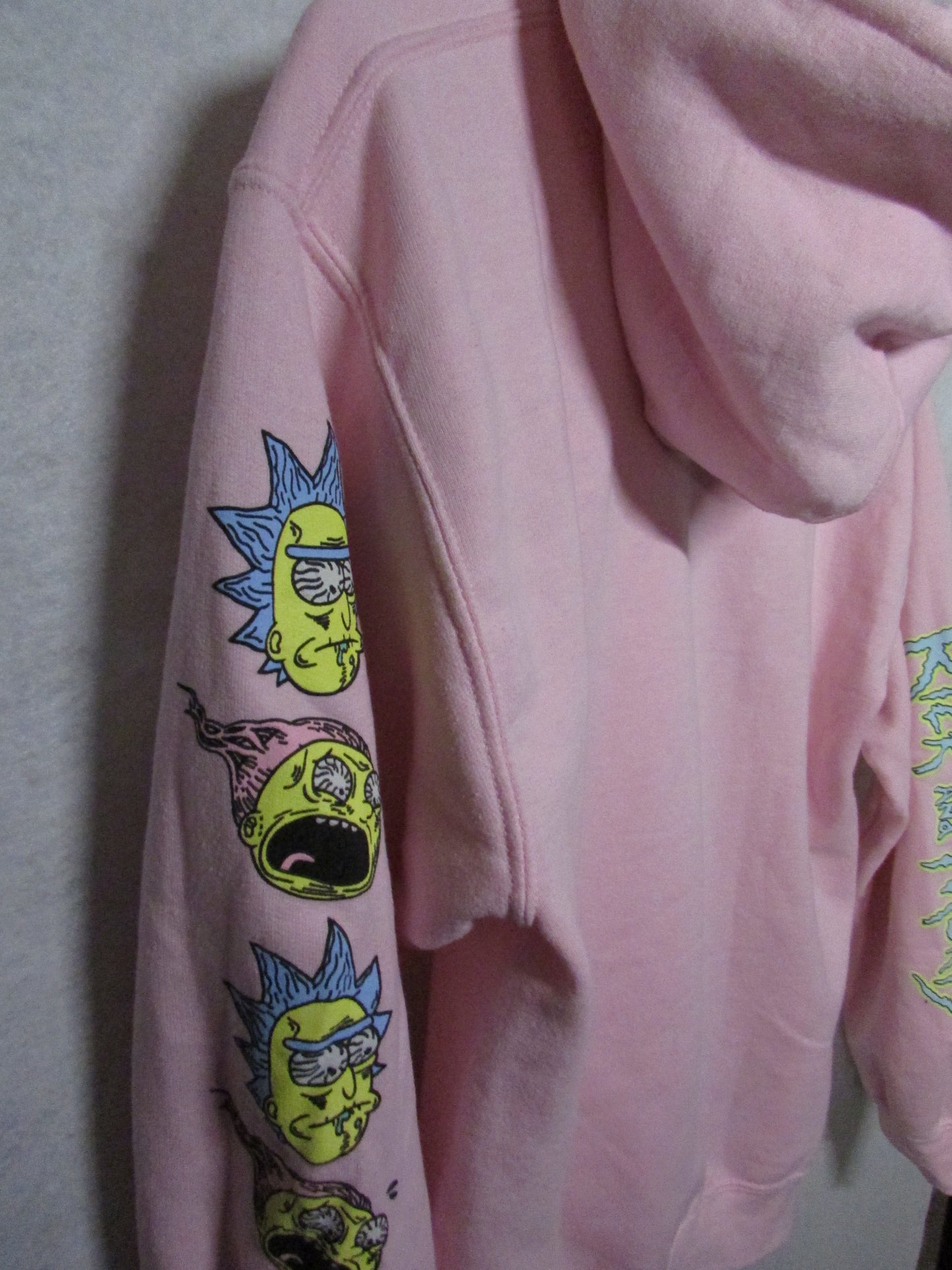 Pink Rick and Morty Hoodie Men's Size S