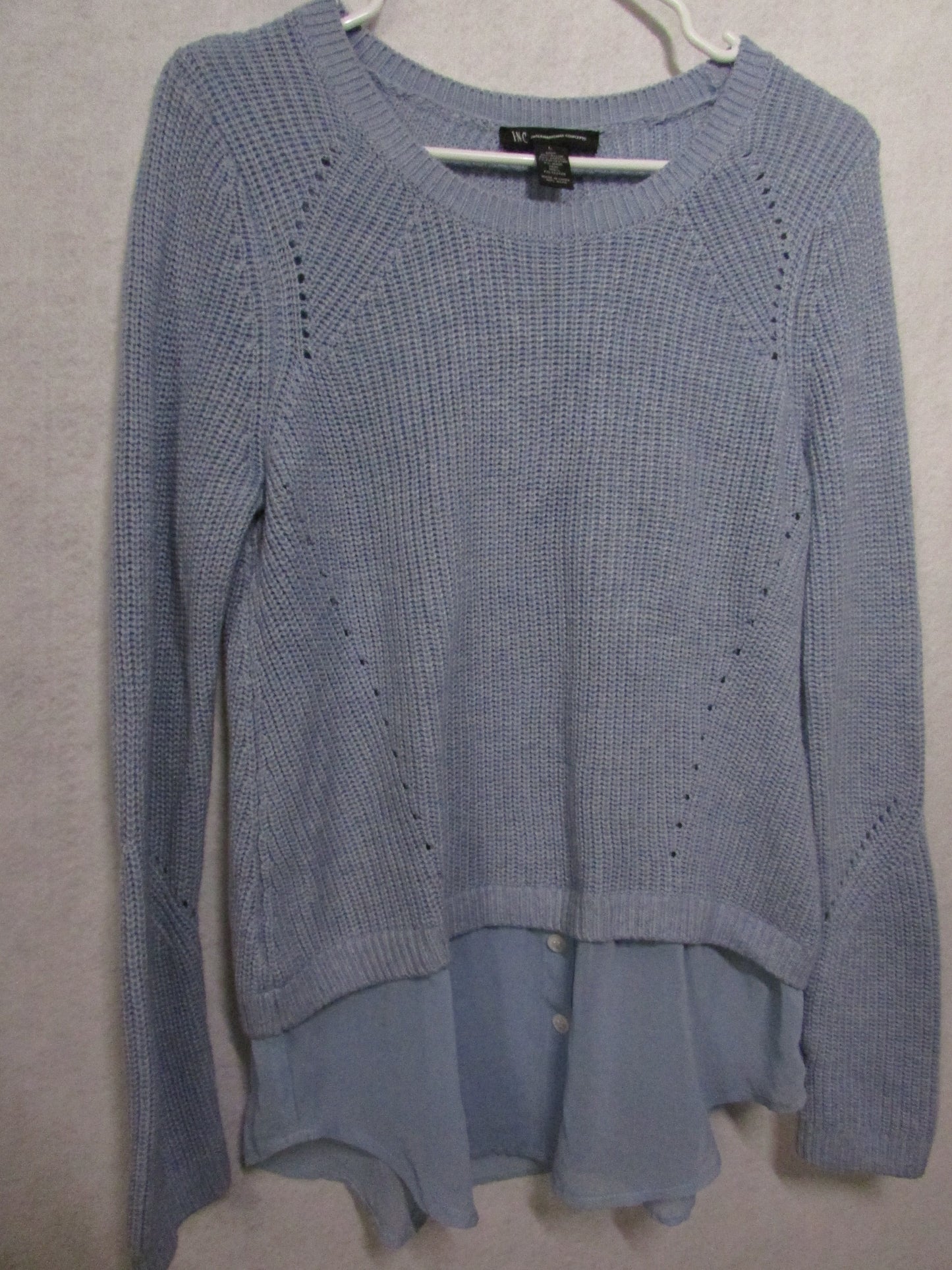 INC International ConceptsLight Blue Light Blue Sweater Women's - Size L