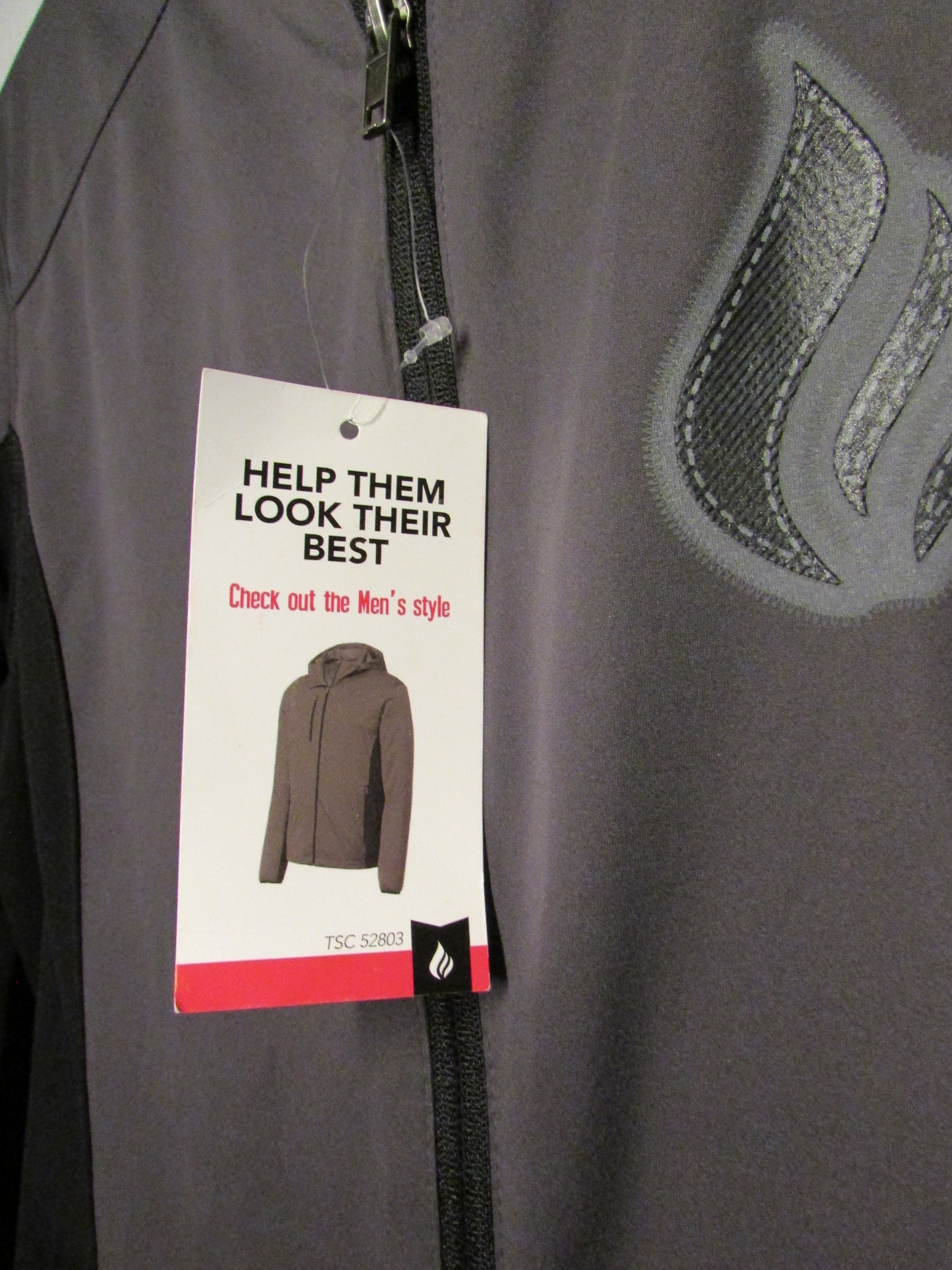 Port Authority Windbreaker Gray and Black Women's Size L