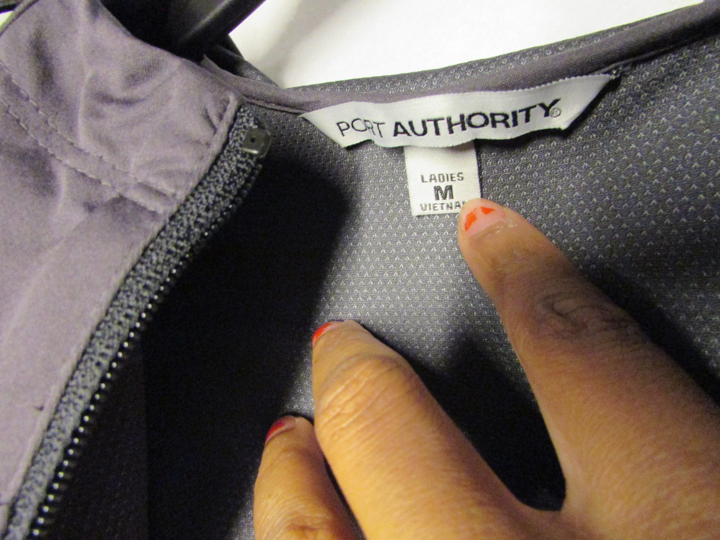 Port Authority Windbreaker Gray and Black Women's Size L