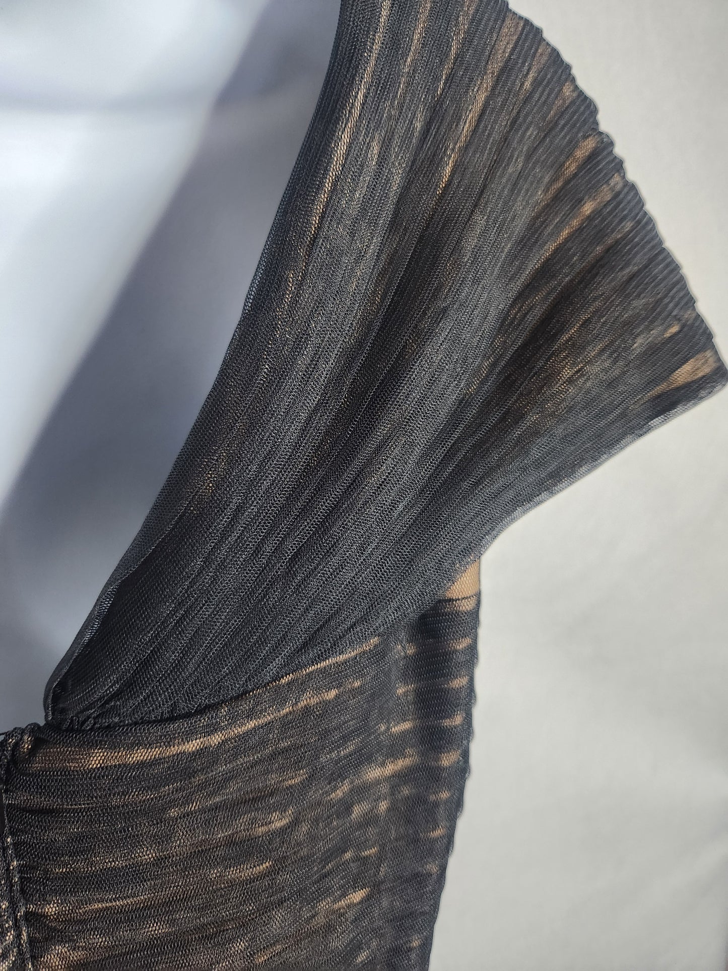 Tadashi Shoji Long Black Tulle Dress Size 10