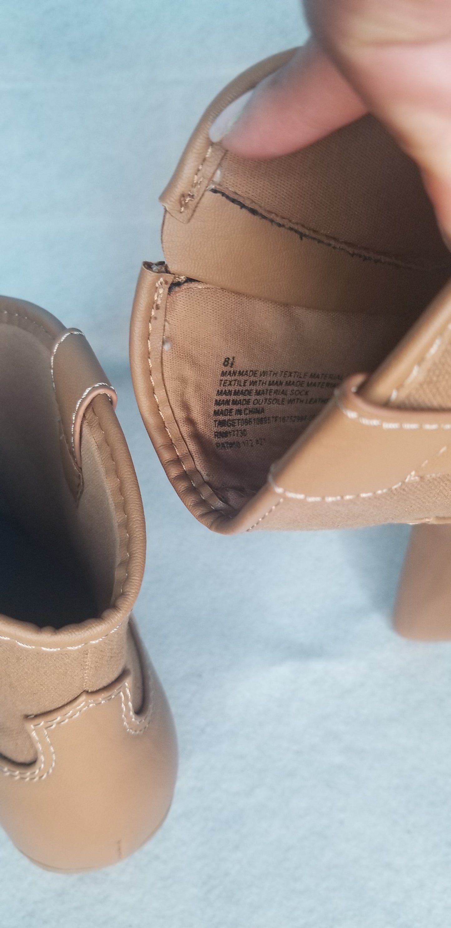 Western Style Brown Ankle Boots 8.5