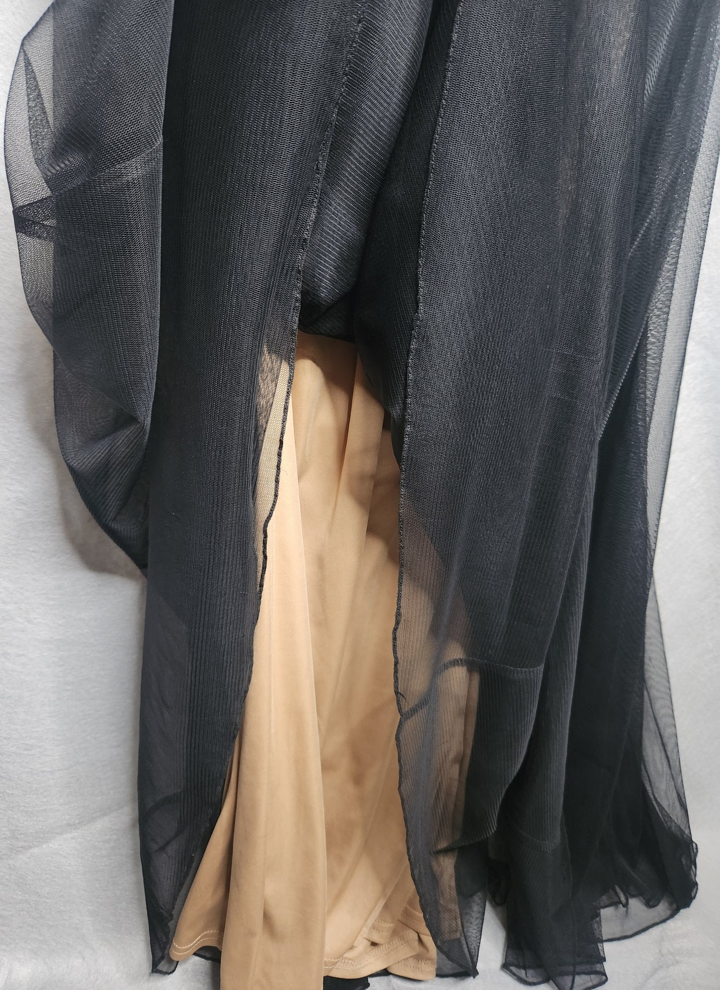 Tadashi Shoji Long Black Tulle Dress Size 10