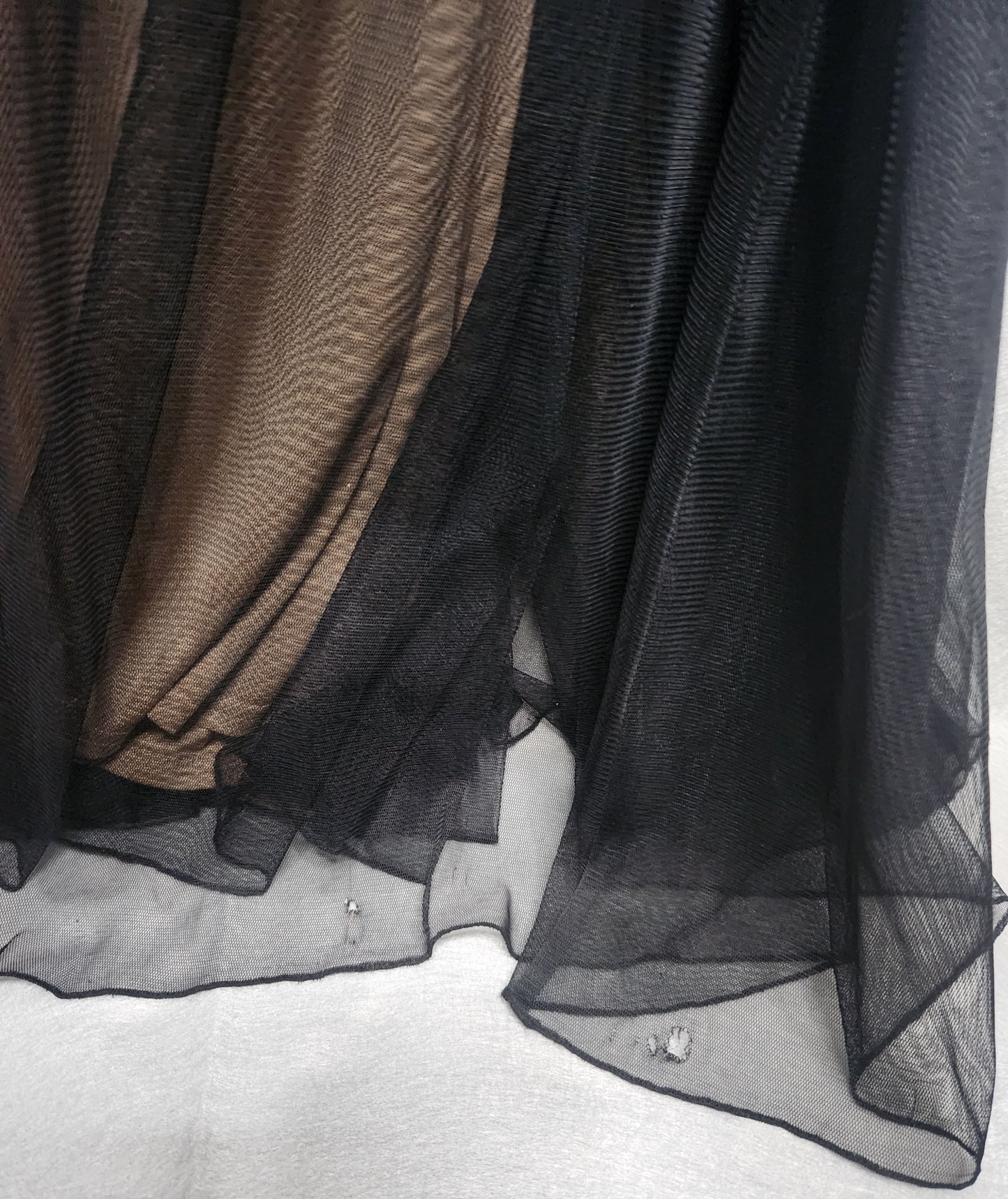 Tadashi Shoji Long Black Tulle Dress Size 10