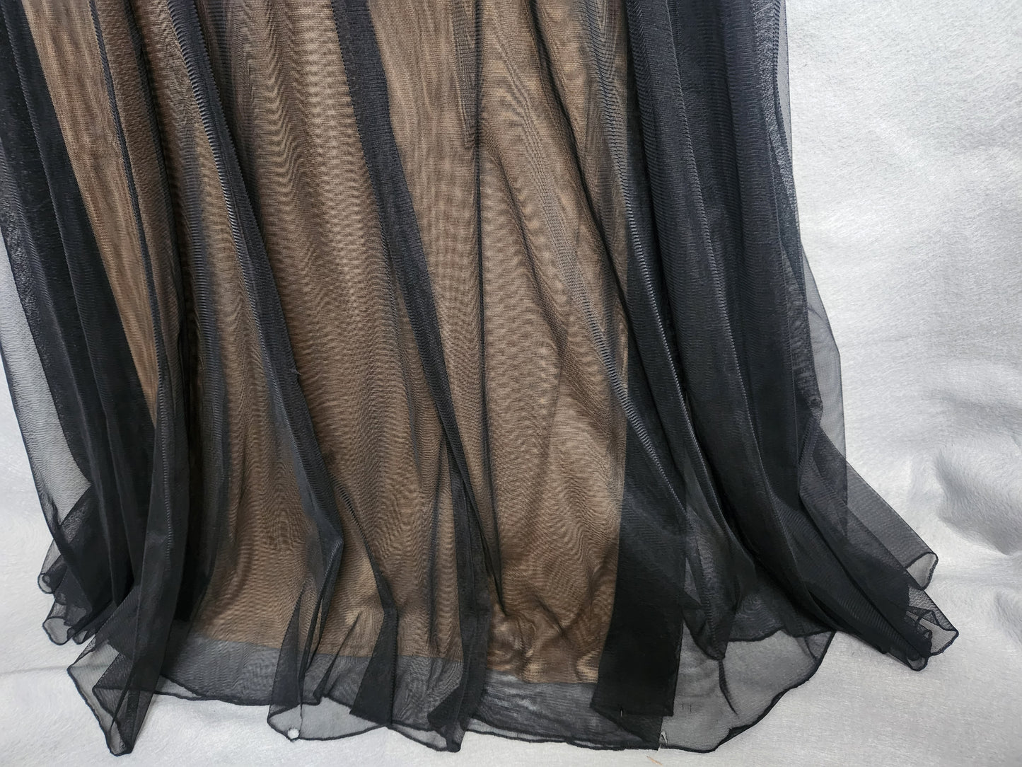 Tadashi Shoji Long Black Tulle Dress Size 10