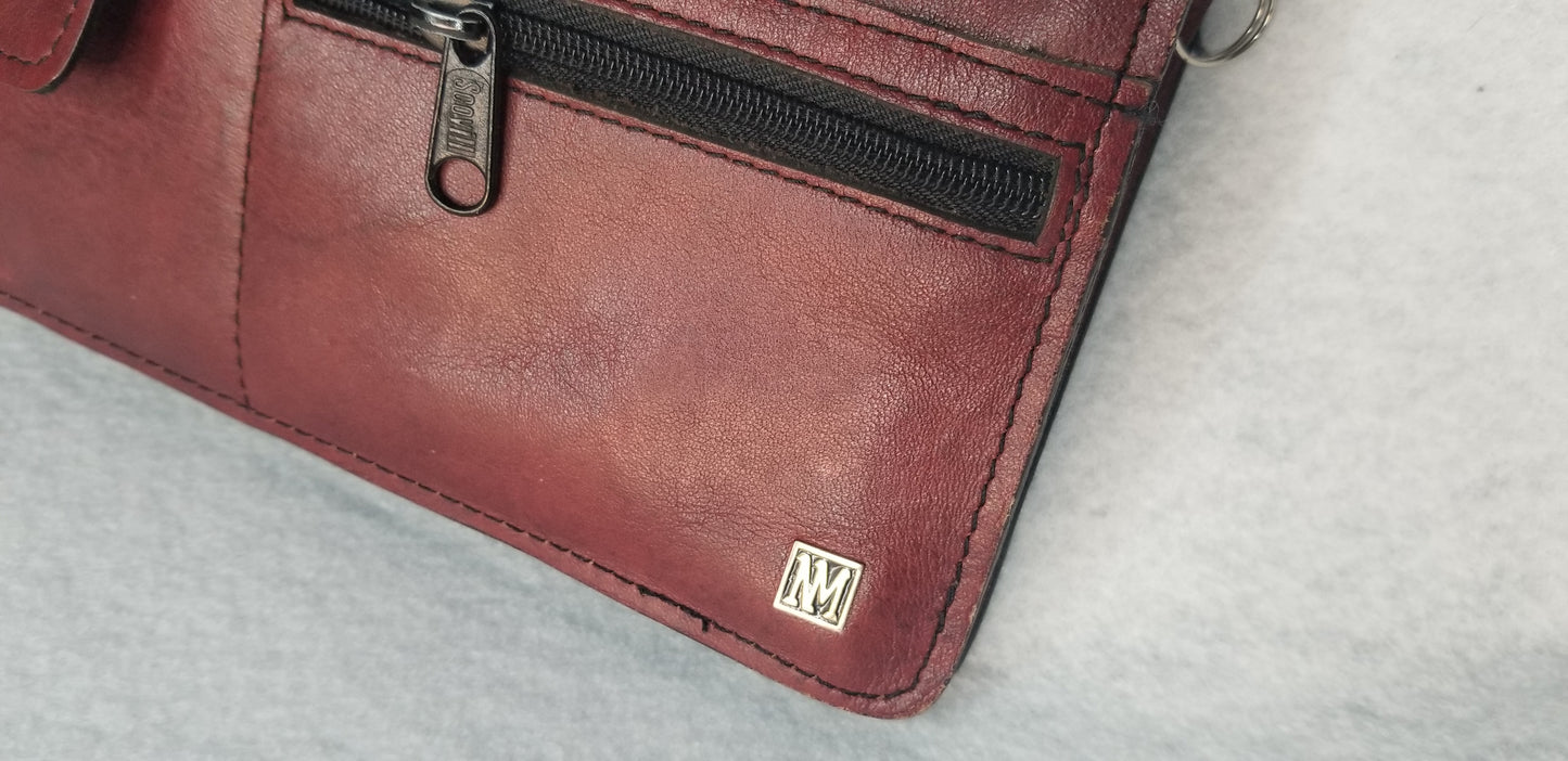 Scovill Brown Vintage Zipper Clutch