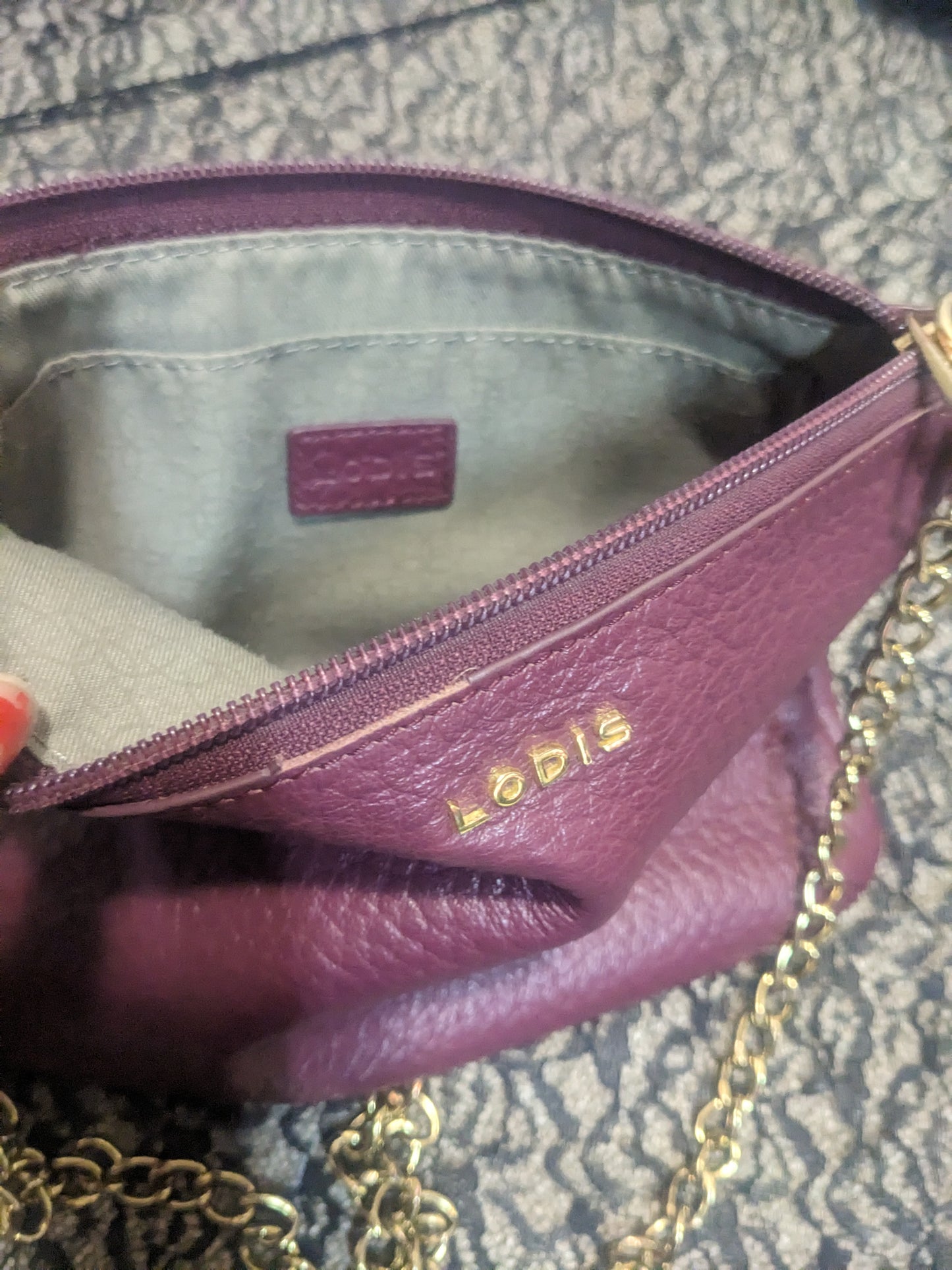 Lodis Convertible Leather Clutch Purse
