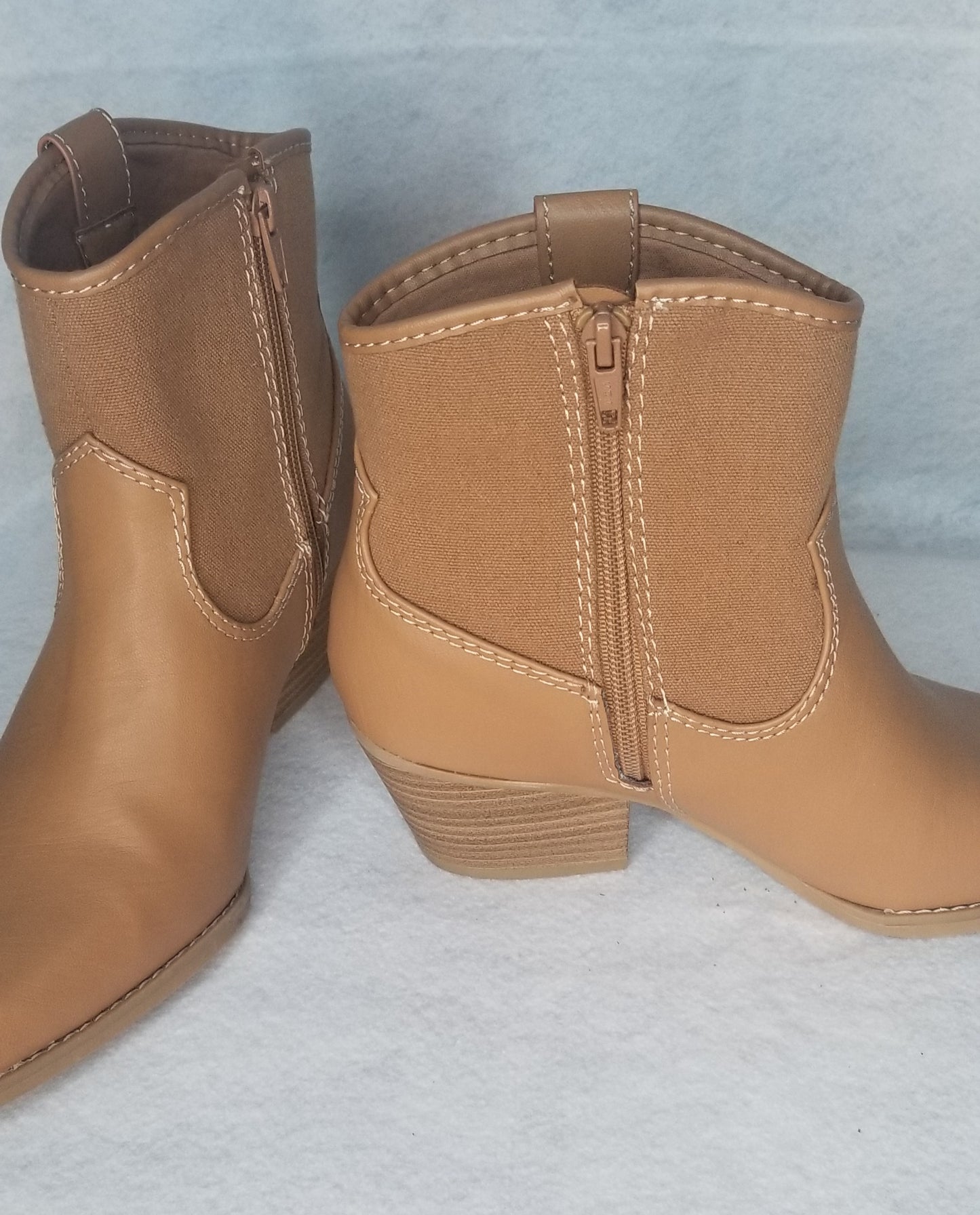 Western Style Brown Ankle Boots 8.5