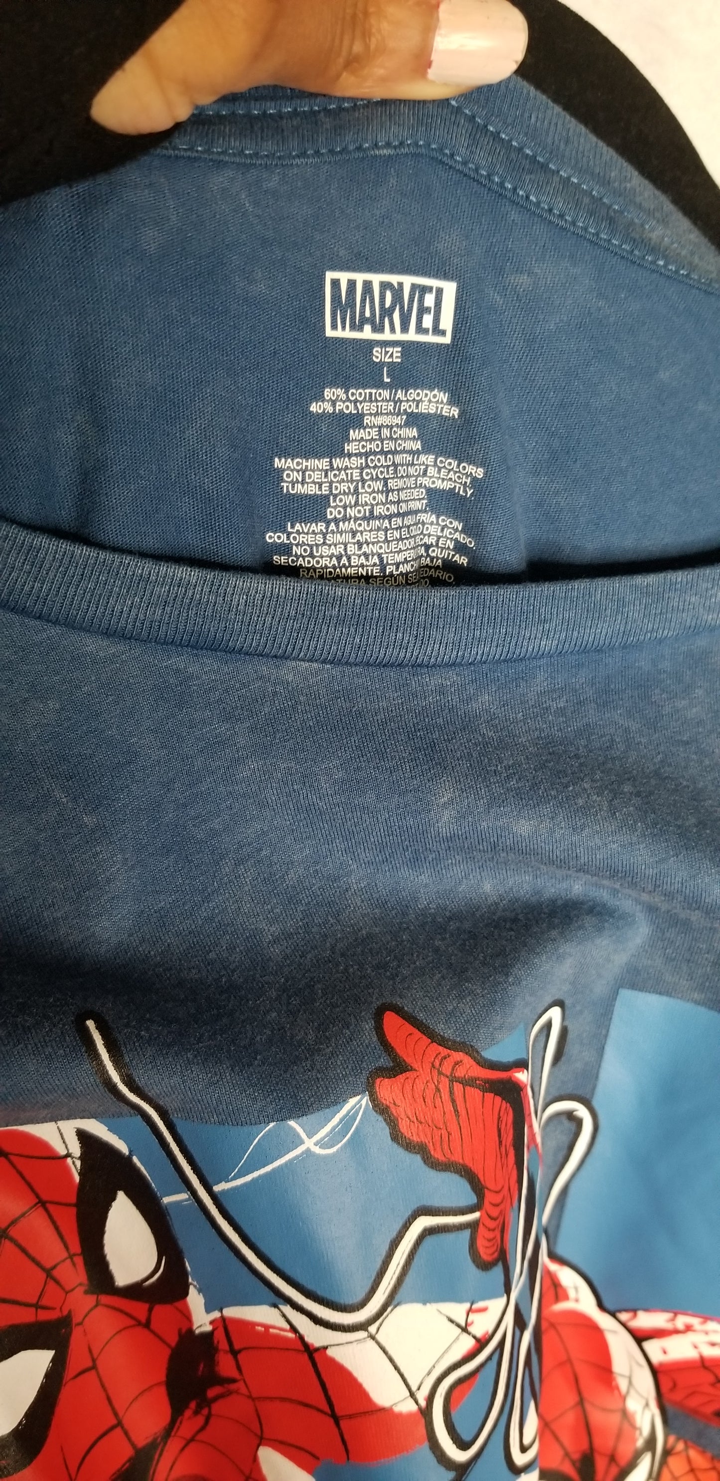 Spider Man Men's T-shirt Size