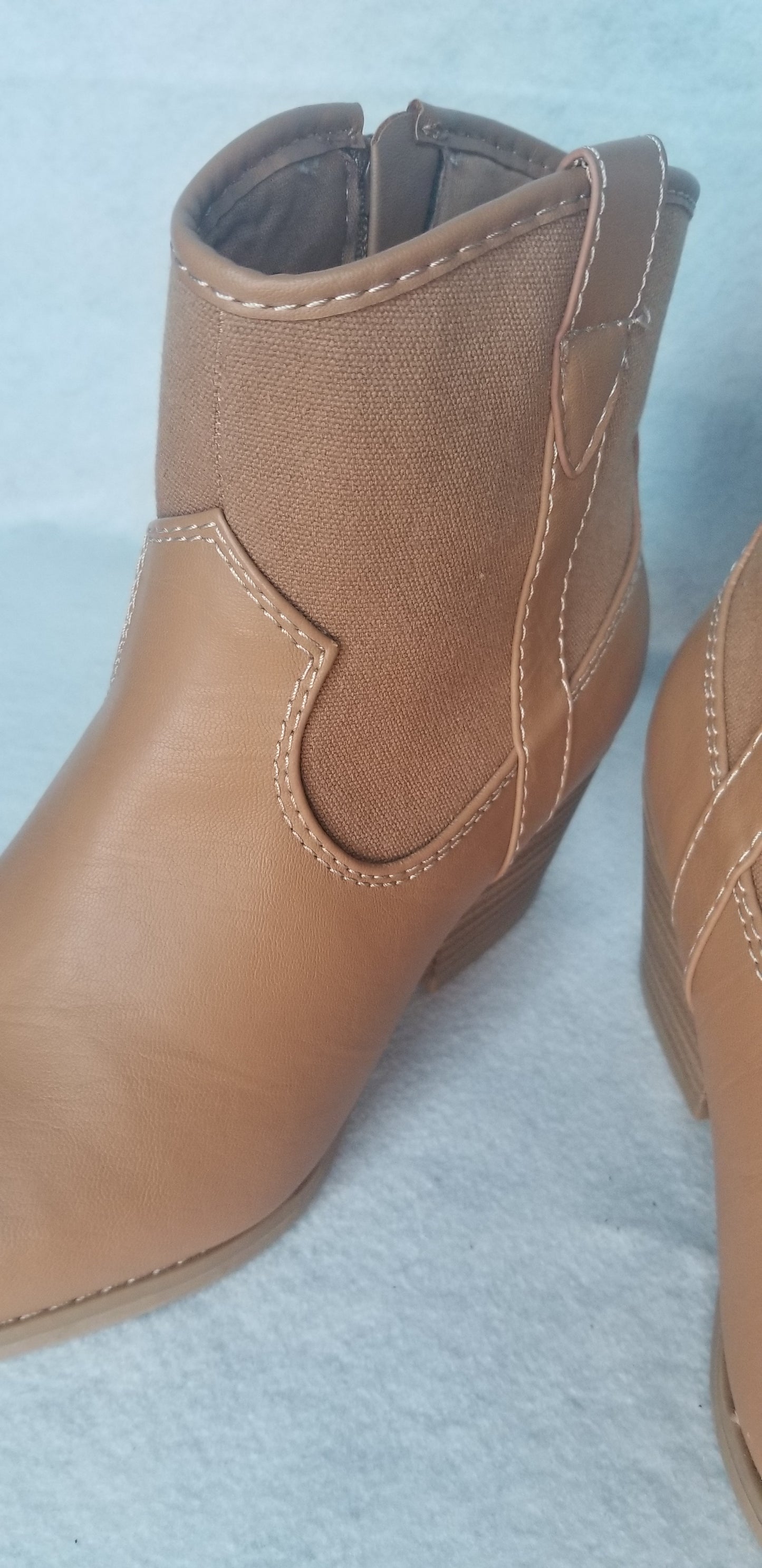 Western Style Brown Ankle Boots 8.5