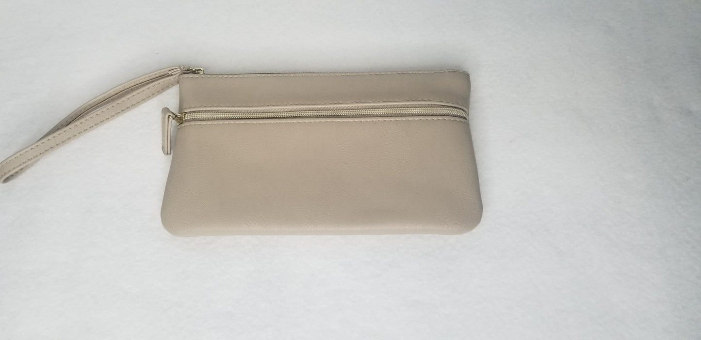 Tan wristlet