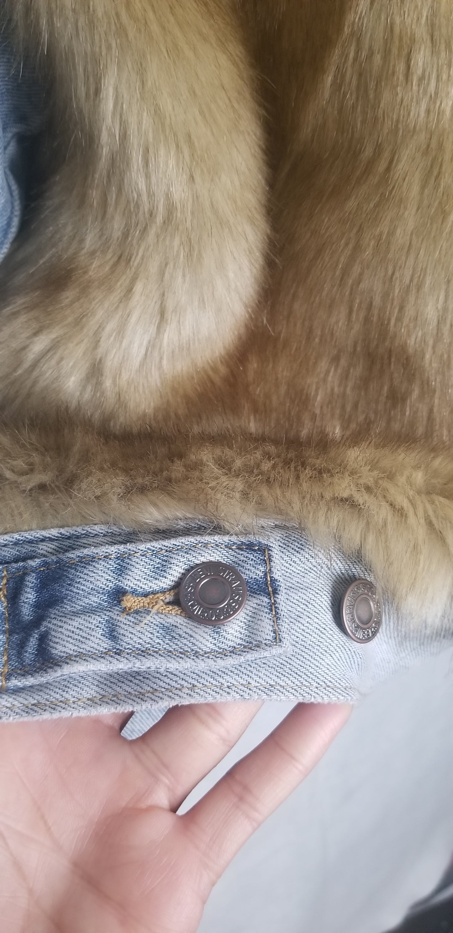 Levi's Jean Jacket With Faux Fur Size small