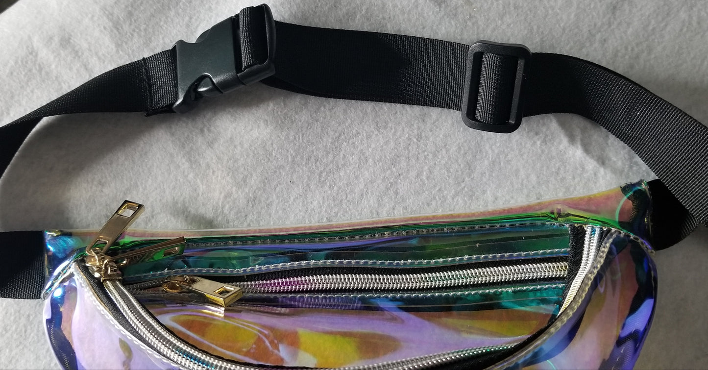 Clear Vynl Fanny Pack with Zippers