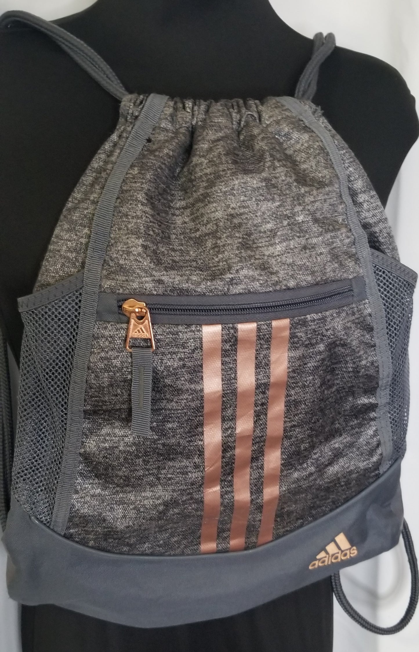 Adida's Backpack Tote with Pink stripes