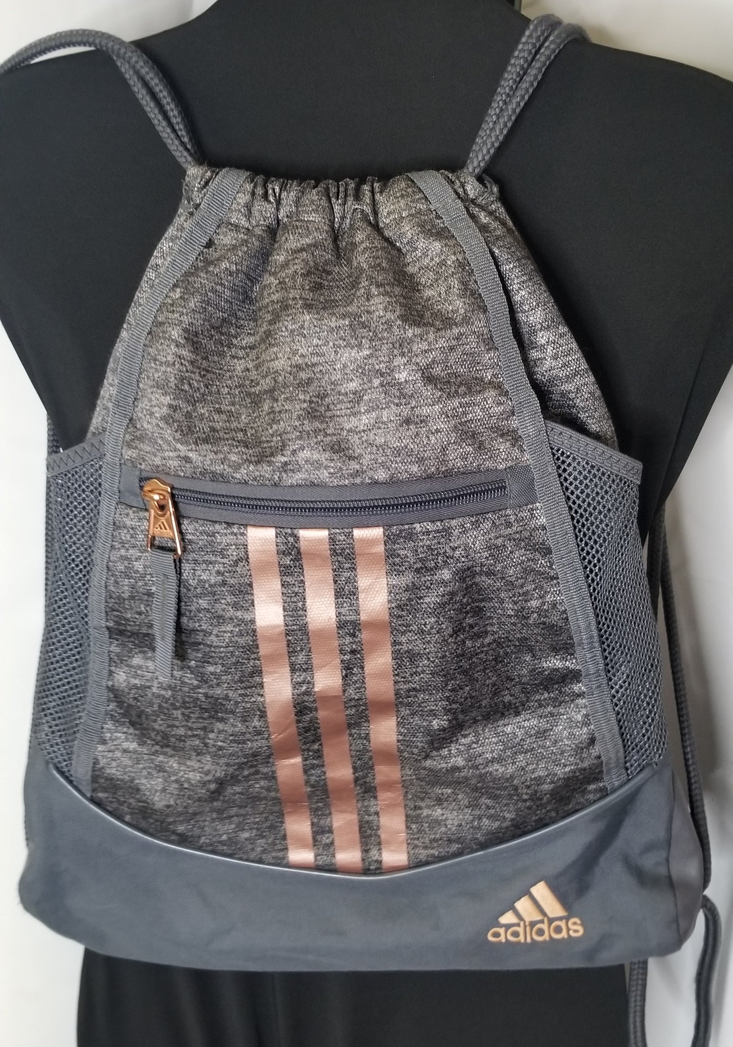 Adida's Backpack Tote with Pink stripes