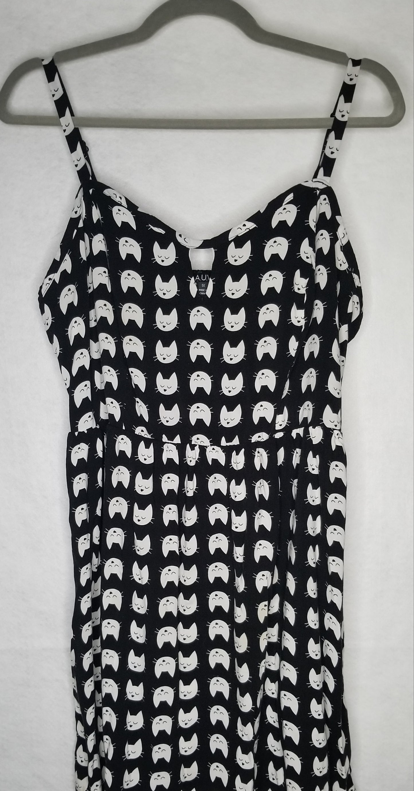 AUW Kitty Cat Dress Black and White Size 1x