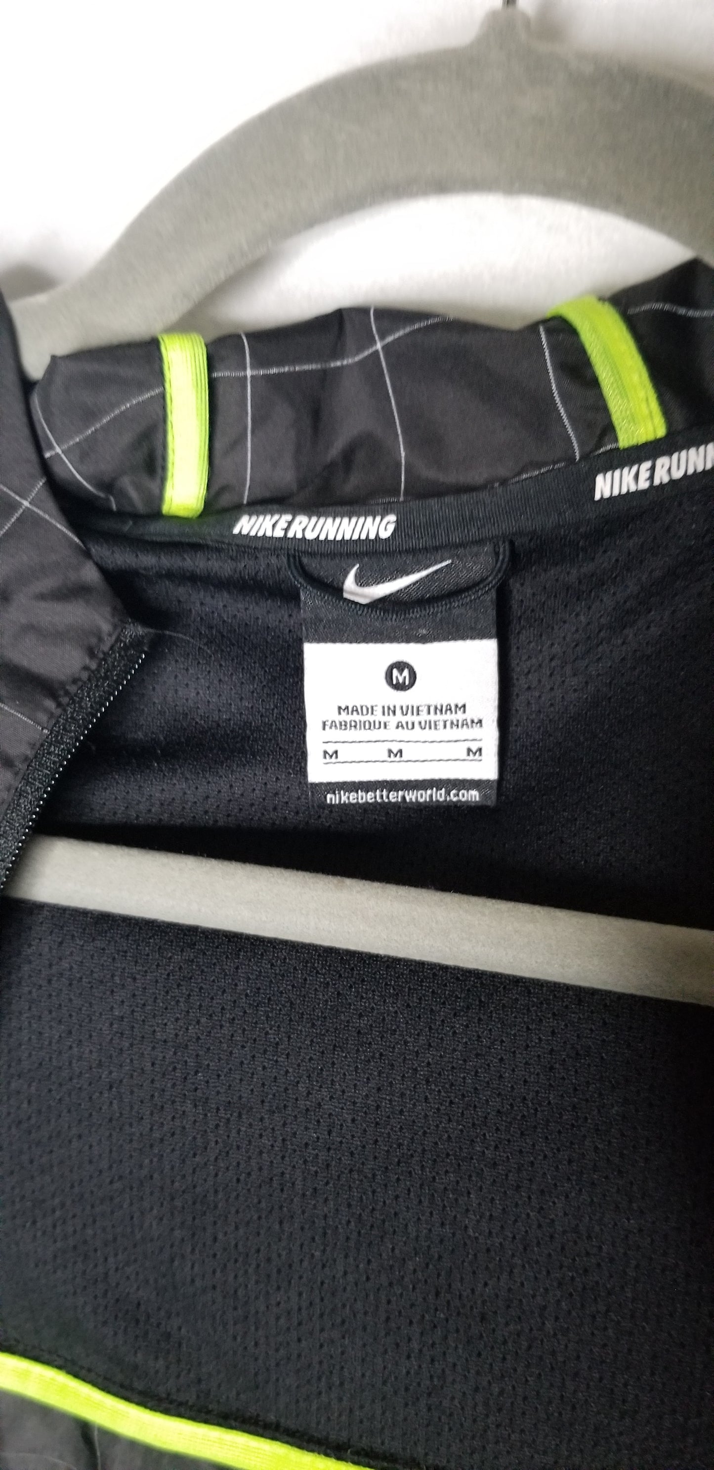 Nike Running Plaid Jacket Size M