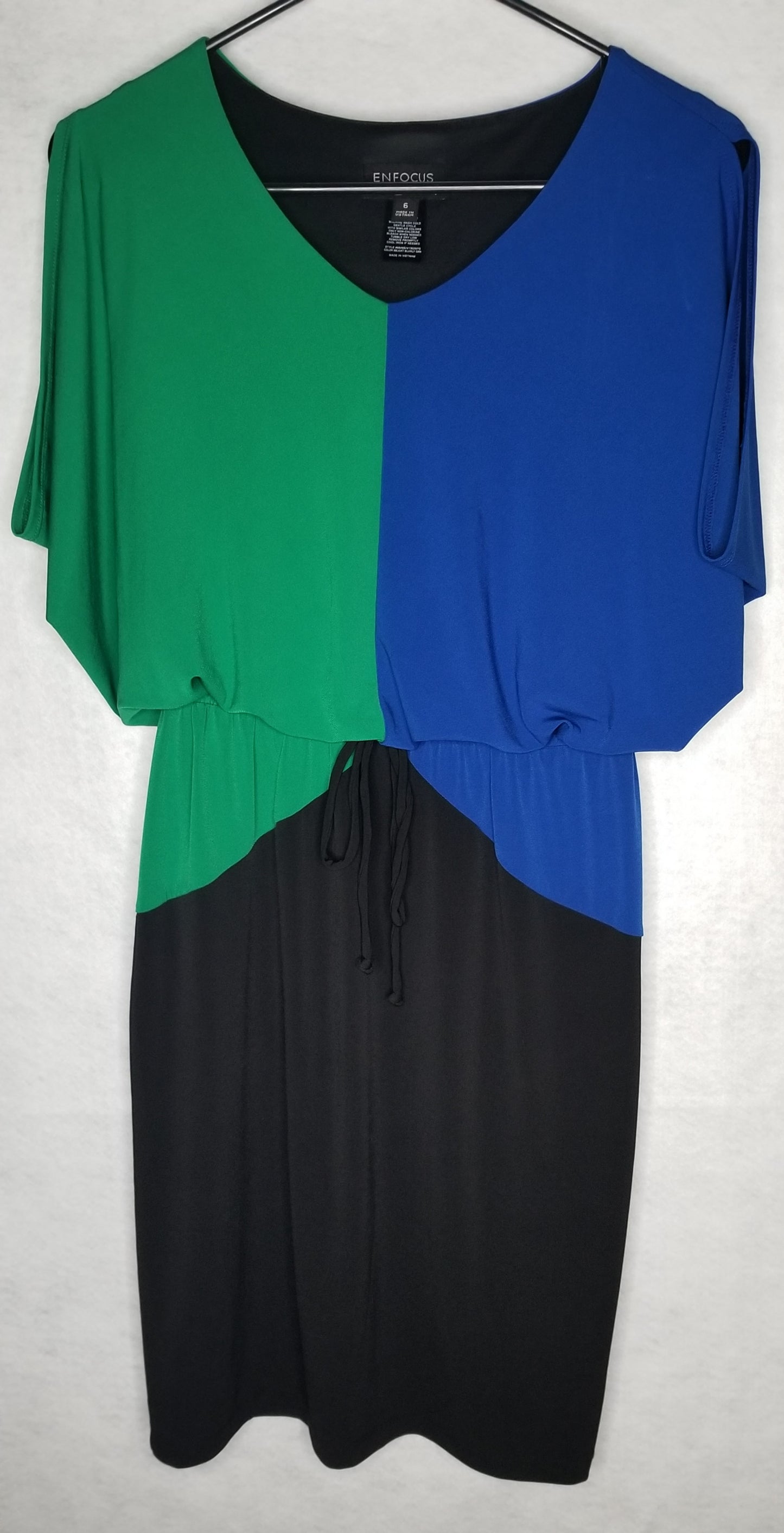 Enfocus Dress Green & Blue - Size 6