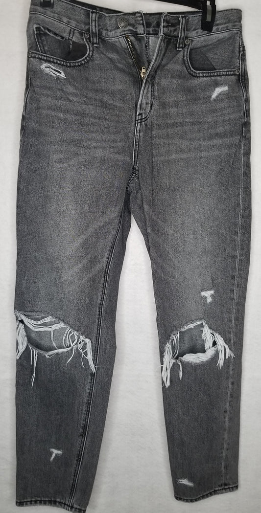 American Eagle Gray Distressed Jeans Size 2