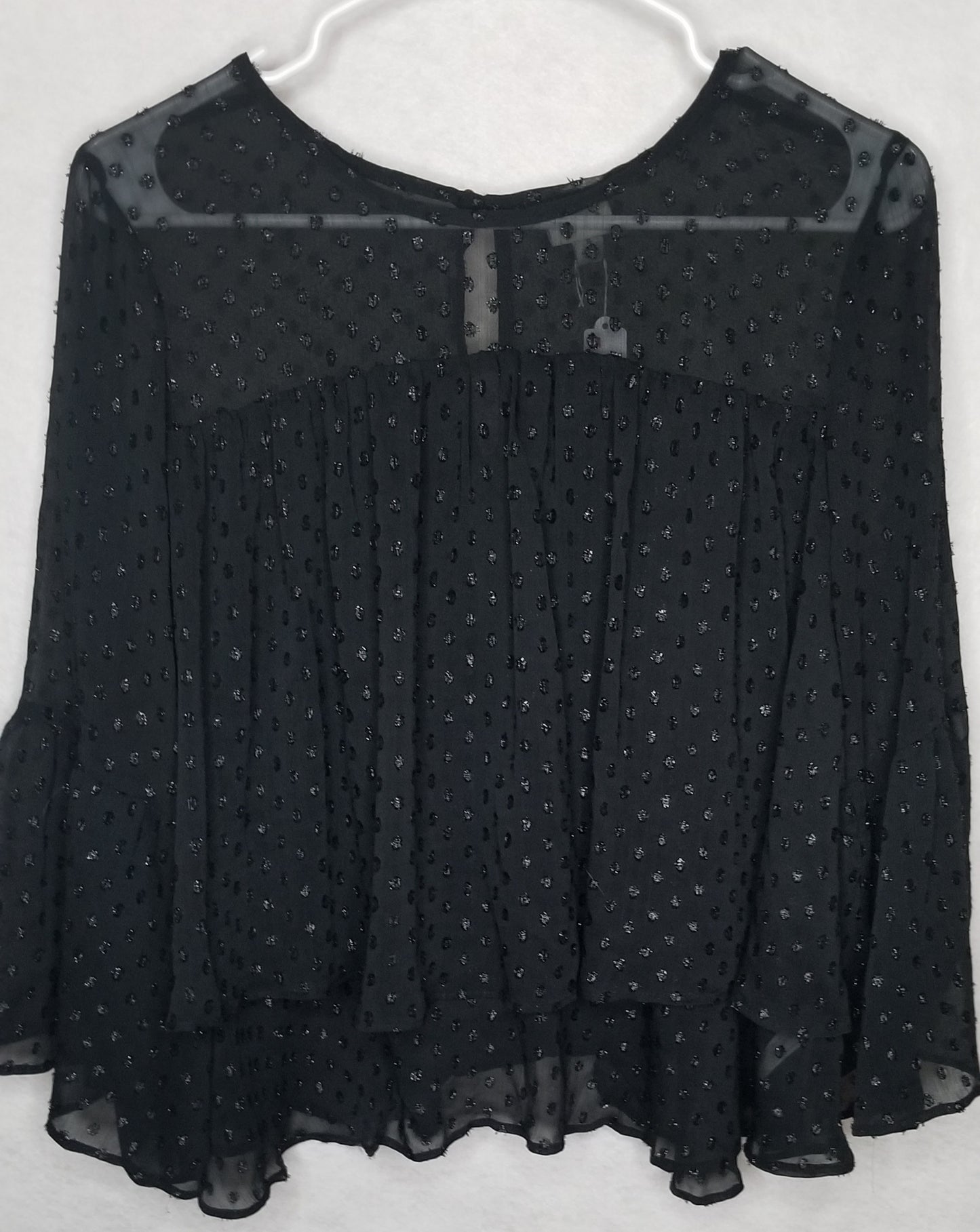 A New Day Black Blouse with Sparkles Size S