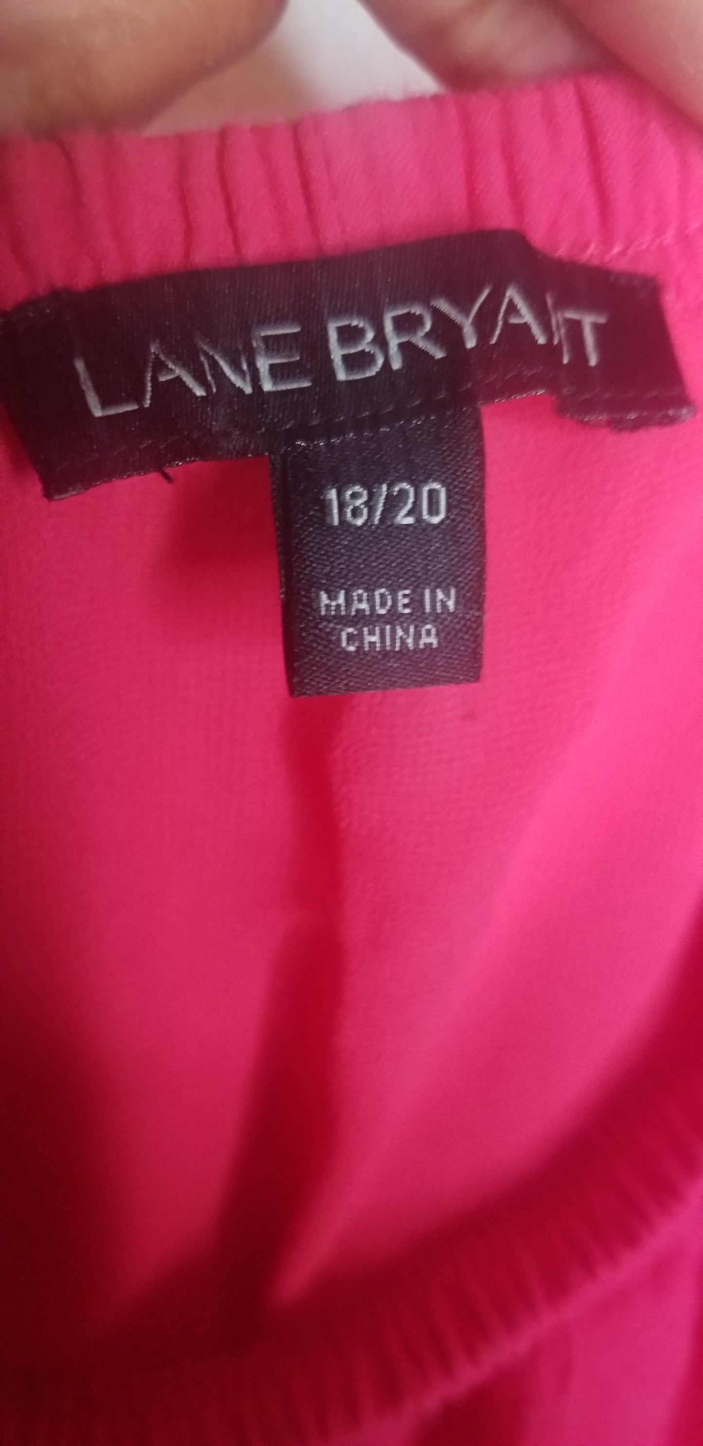 Lane Bryant Hot Pink Off Shouder  Embroidered Tunic Size 18/20