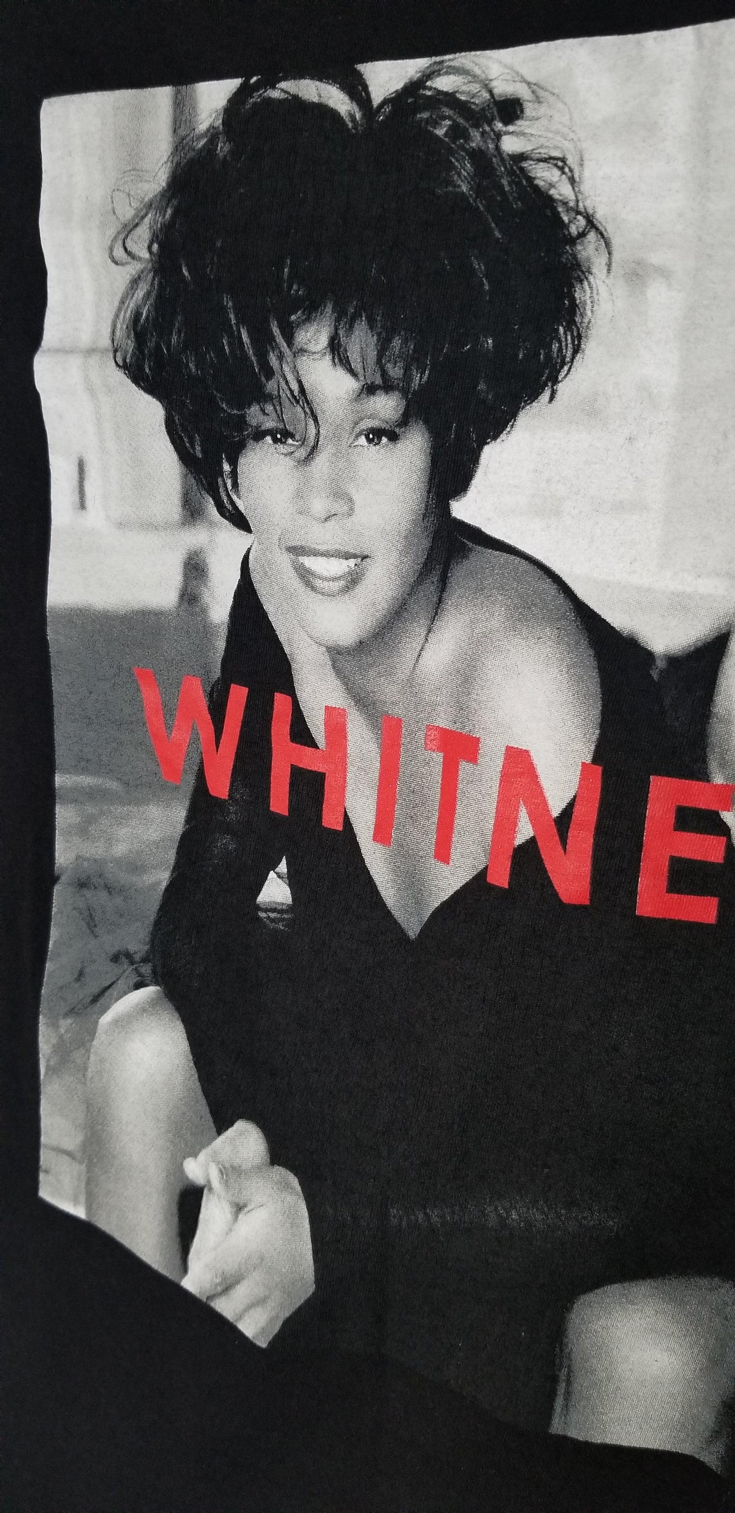 Whitney Houston Black T-shirt Size Women's S