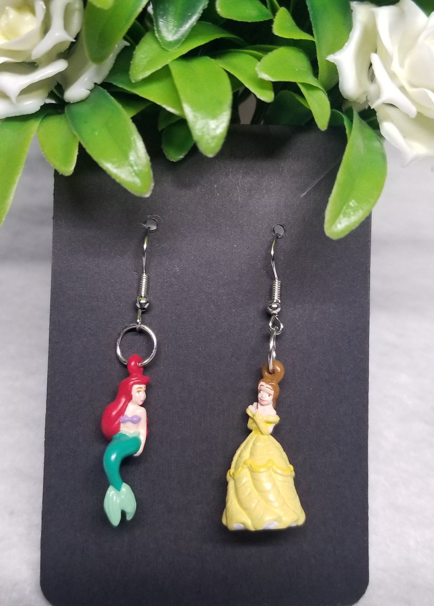 Disney Princess Ariel and Belle Dangle Earrings