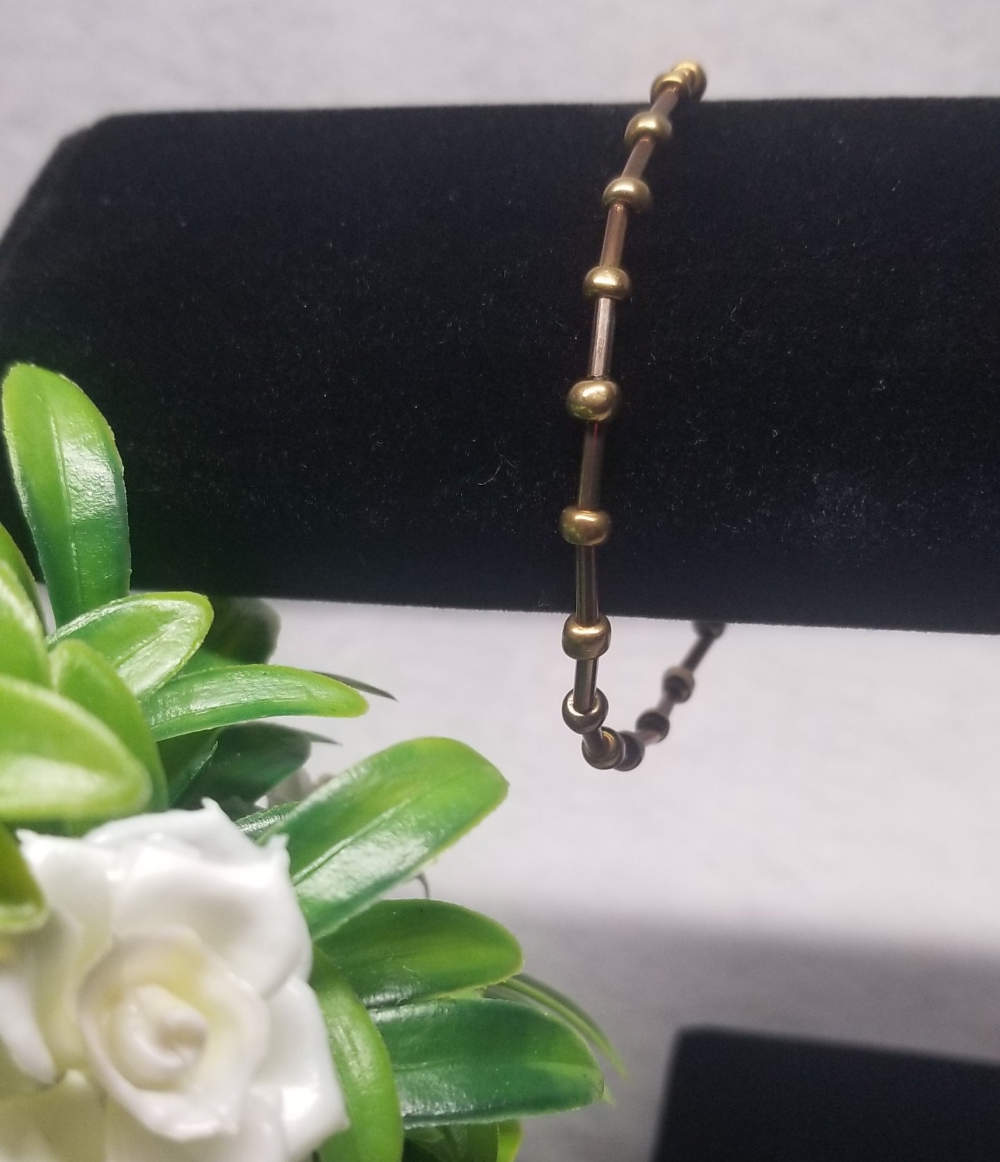 Gold Skinny Beaded Bracelet