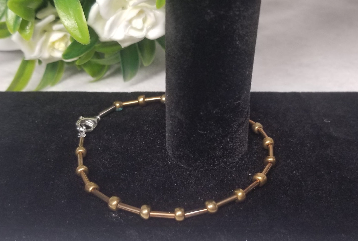 Gold Skinny Beaded Bracelet