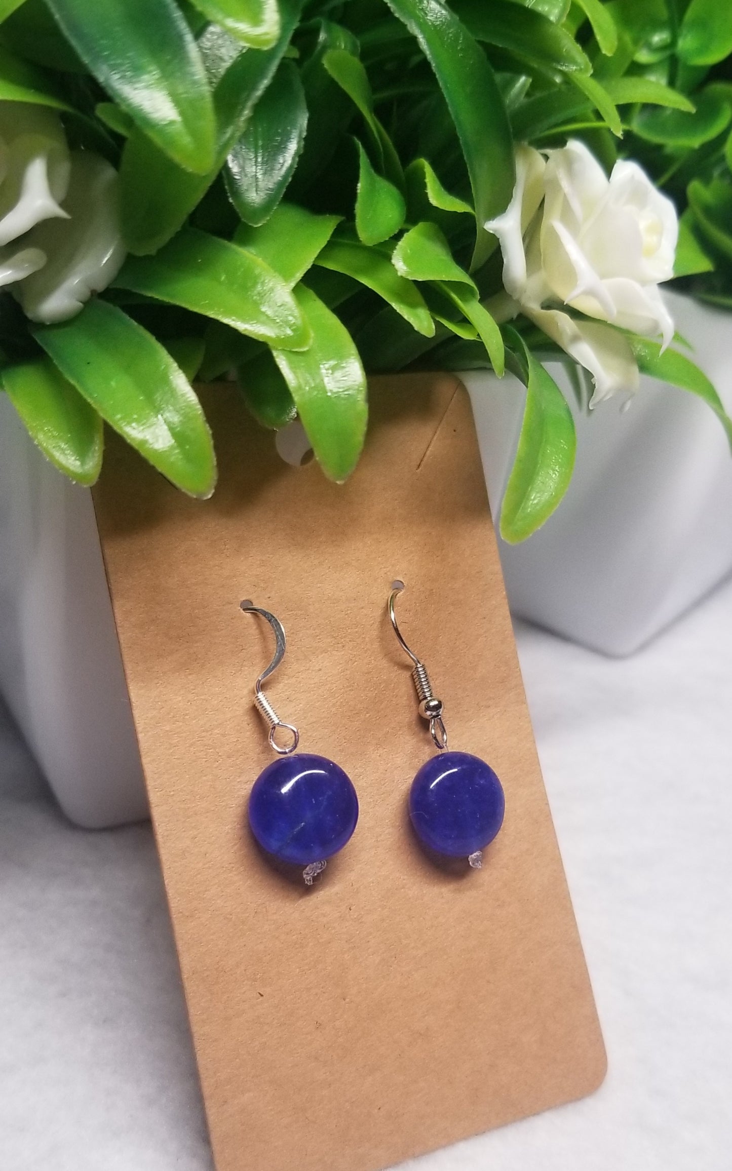 Royal Blue Circular Earrings