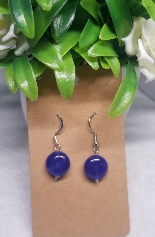 Royal Blue Circular Earrings