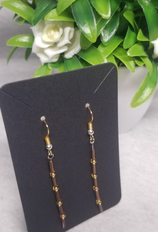 Gold Beaded Earrings