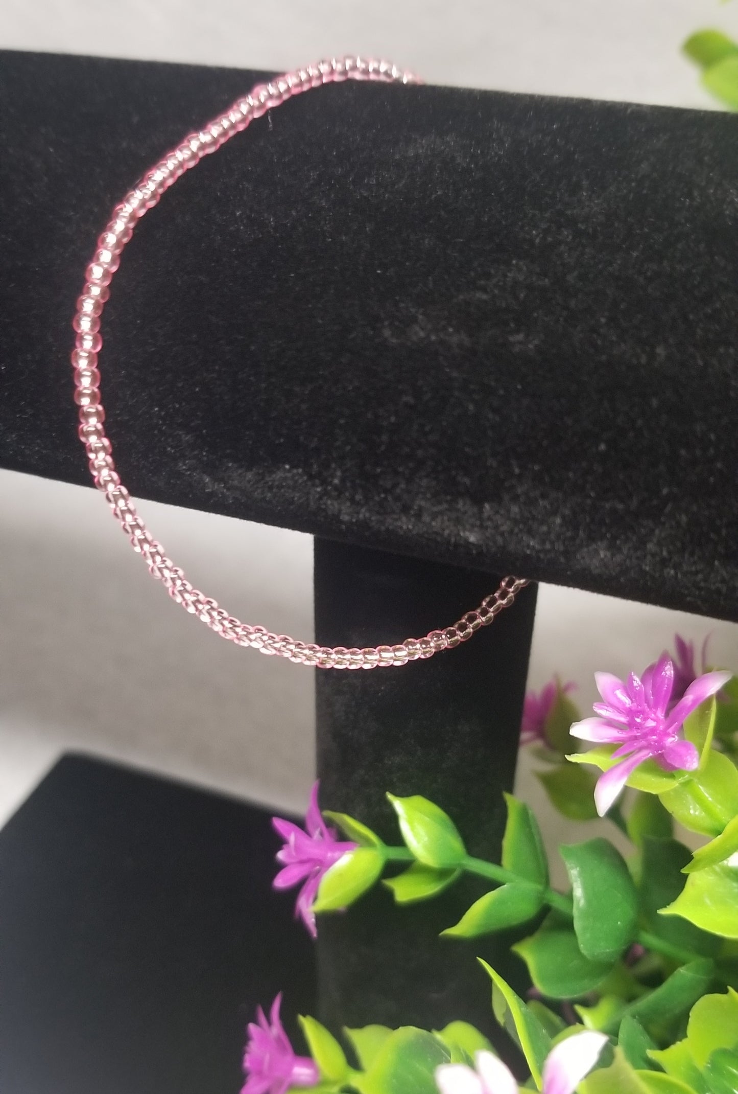 Pastel Pink Beaded Bracelet