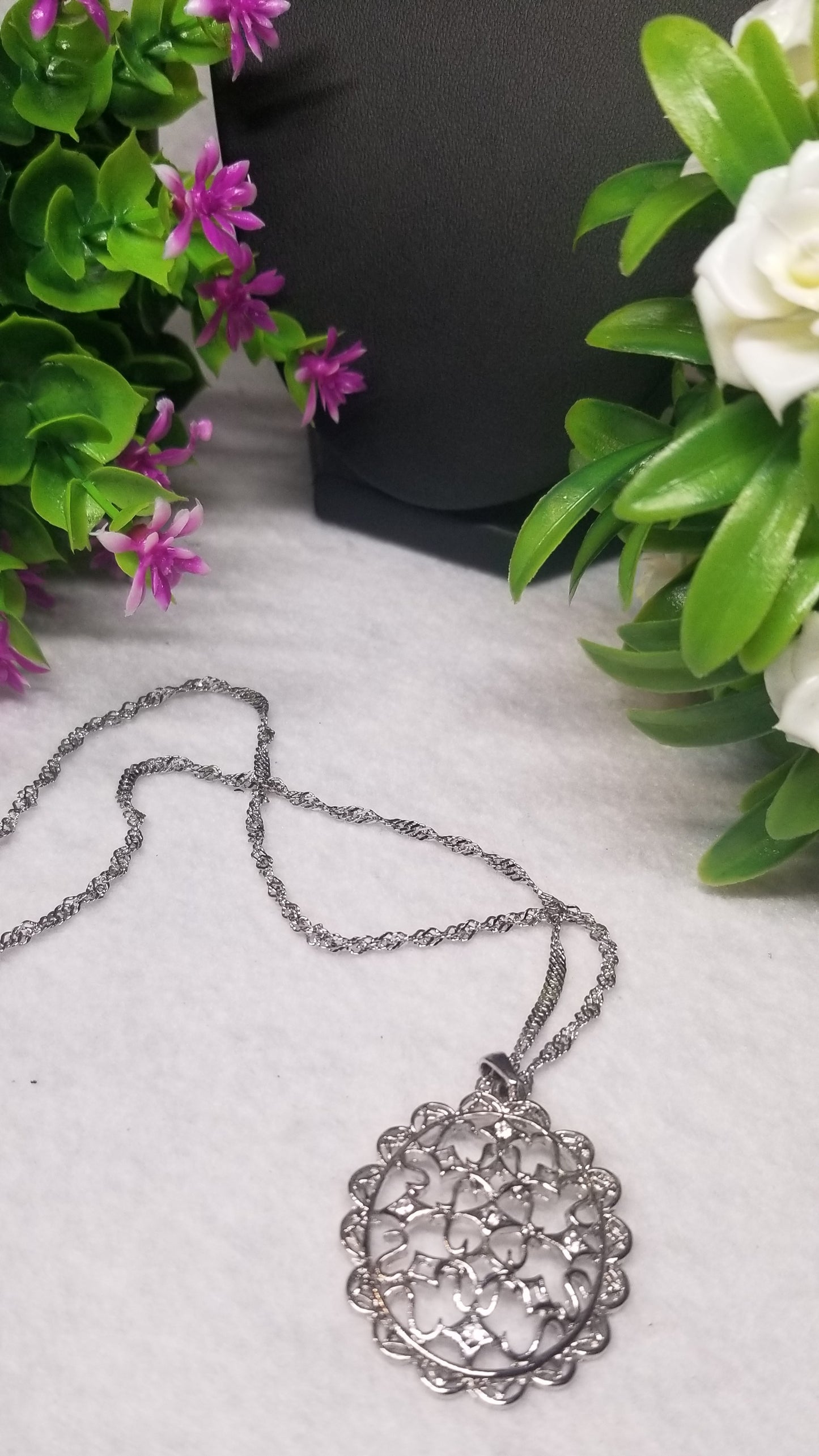 Silver Circle Pendant Necklace