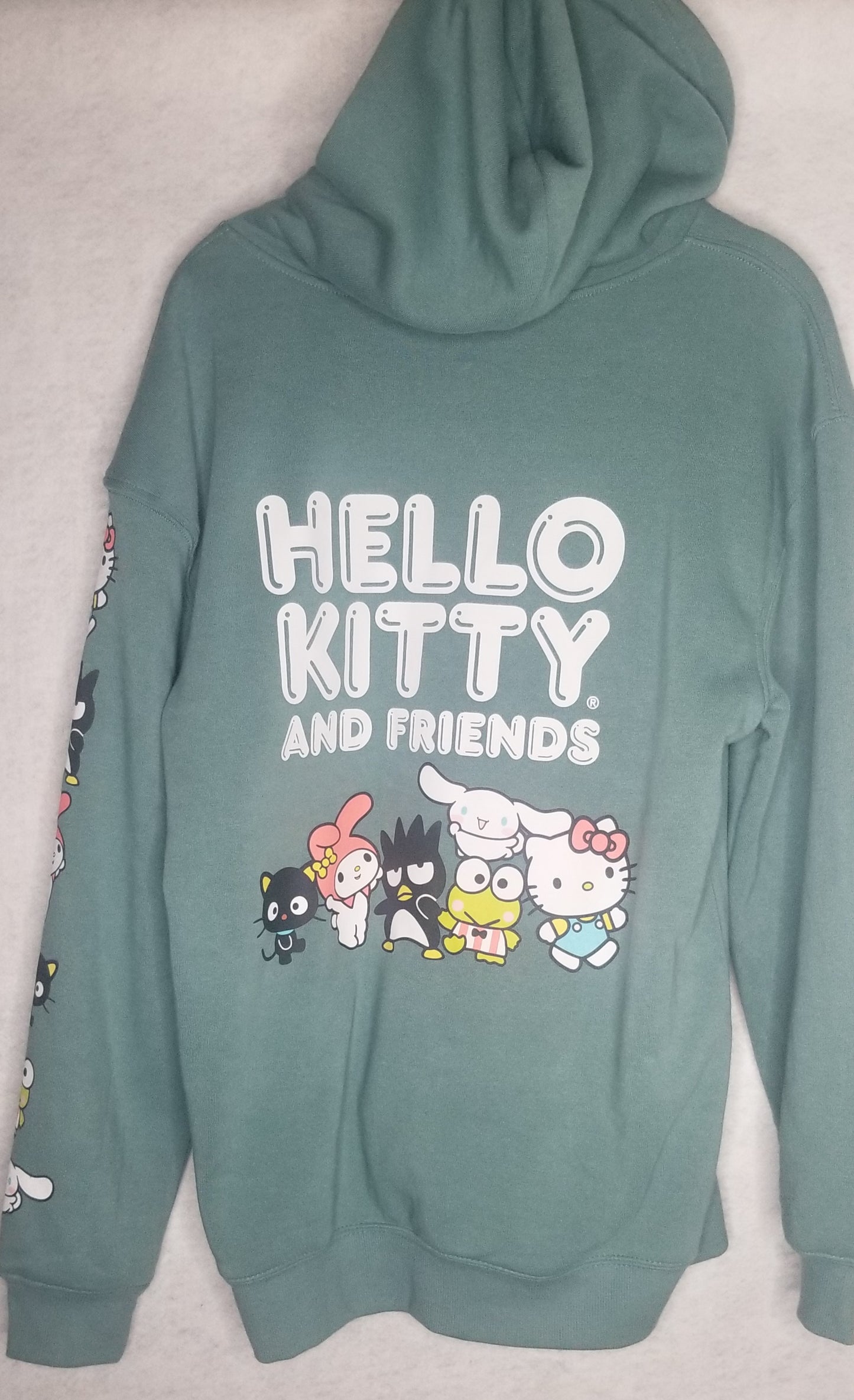 Hello Kitty & Friends Green Hoodie Size Small