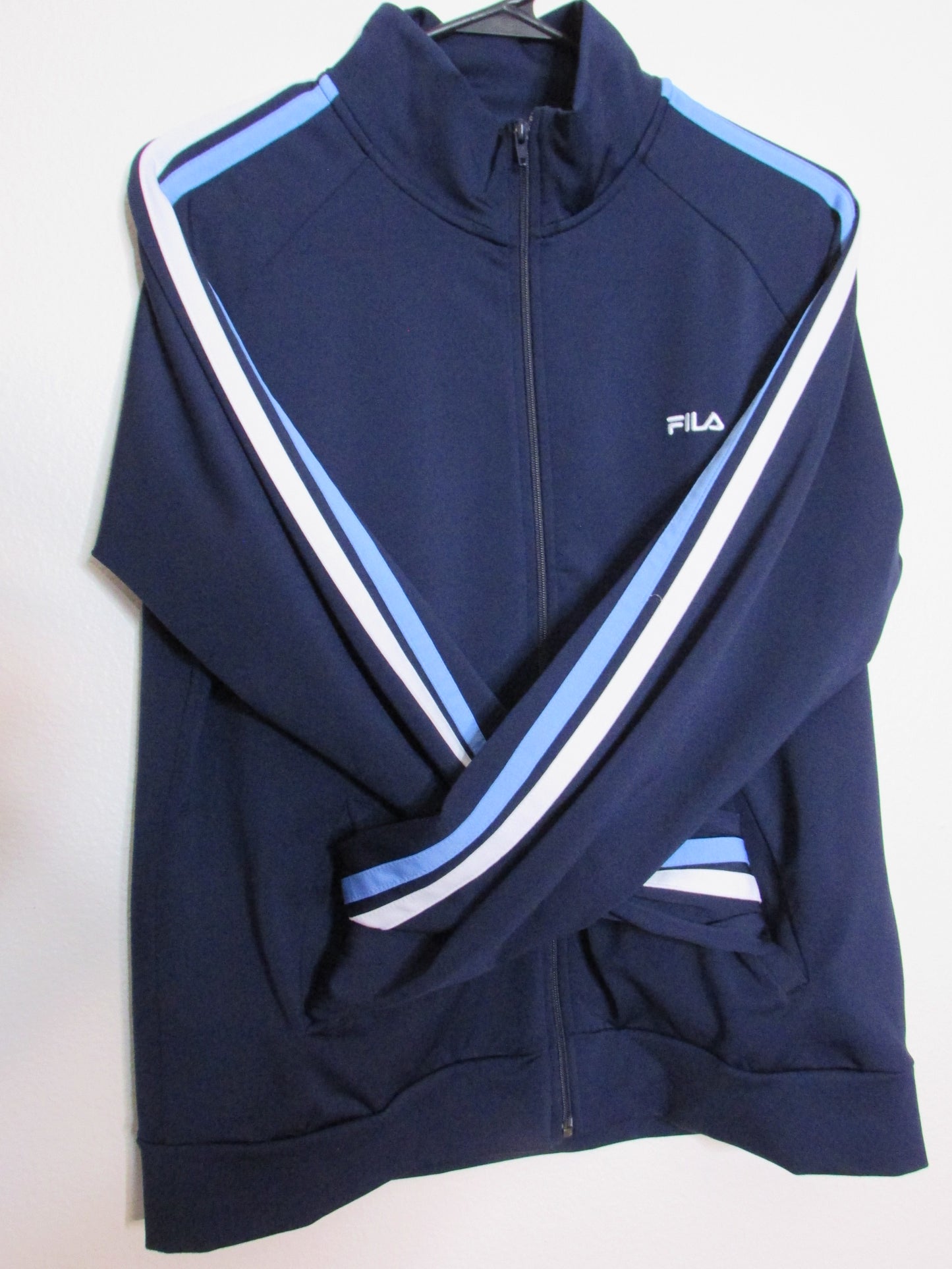 Fila Blue Striped Track Jacket - Men's Size L