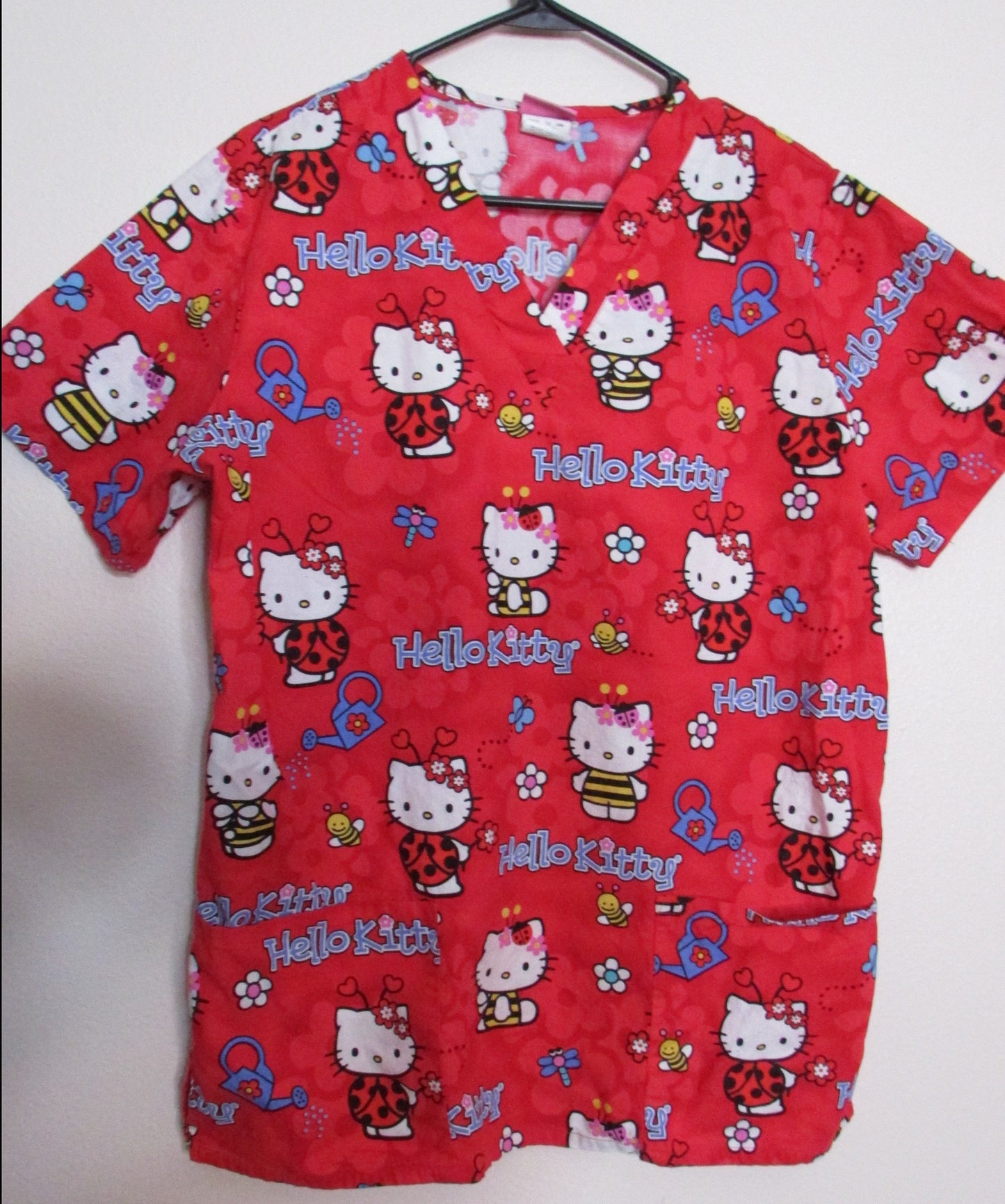 Hello Kitty Red Scrubs Top - Women's Size Medium