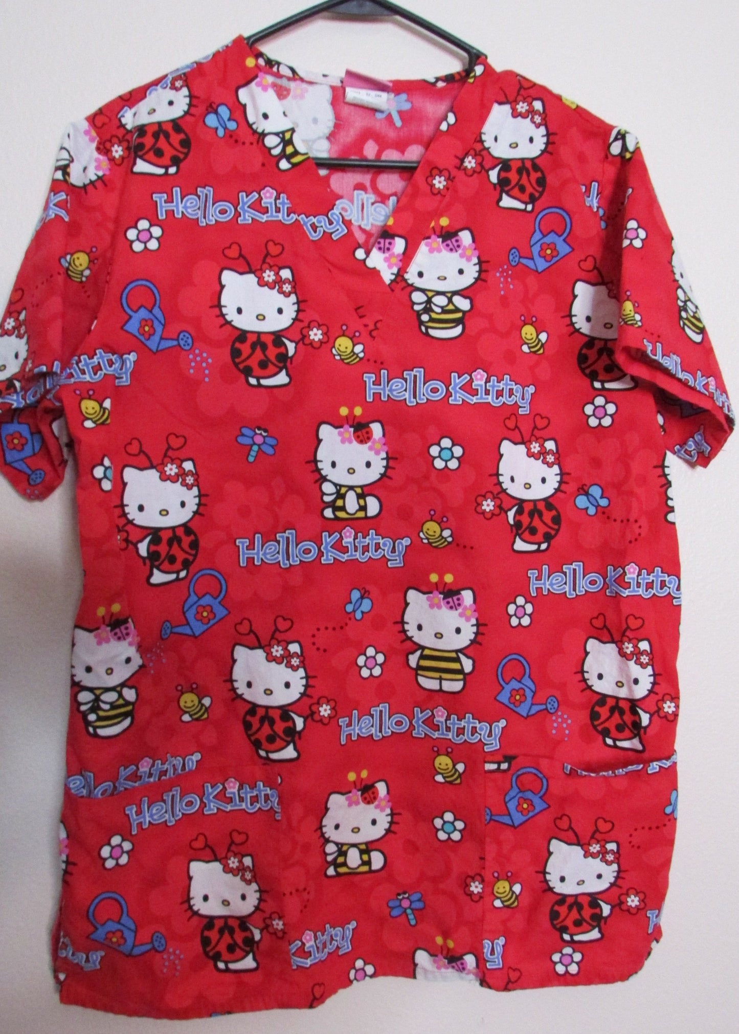 Hello Kitty Red Scrubs Top - Women's Size Medium