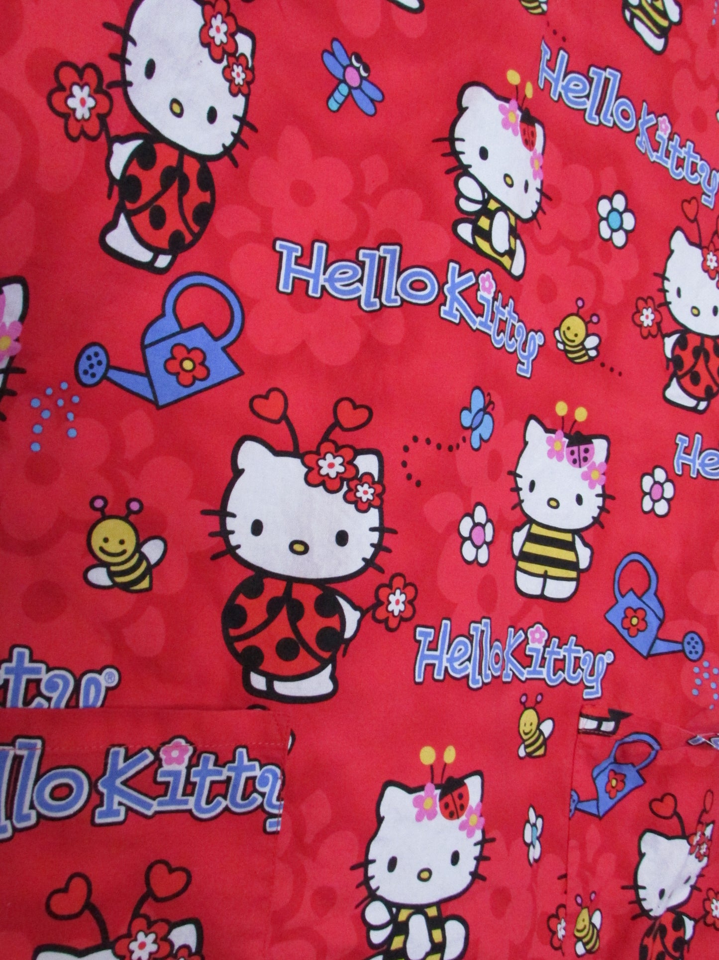 Hello Kitty Red Scrubs Top - Women's Size Medium