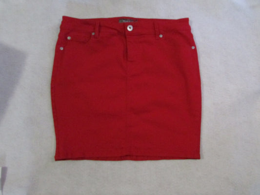 Torrid Red Stretch Denim Skirt - Women's Size 12