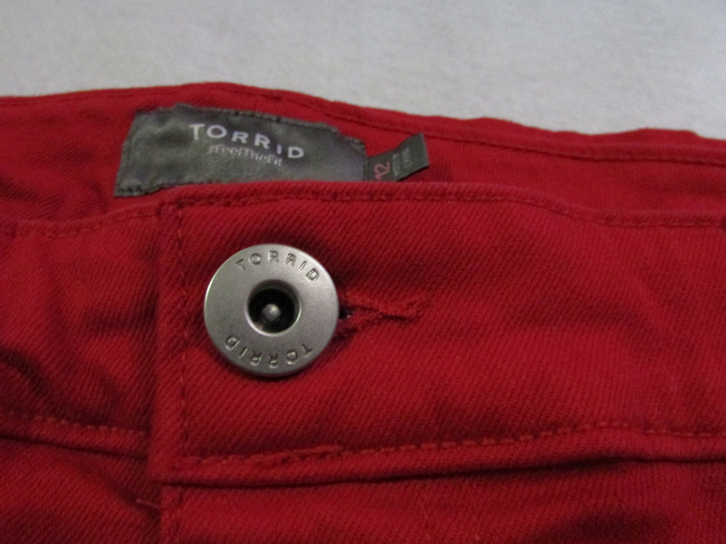 Torrid Red Stretch Denim Skirt - Women's Size 12