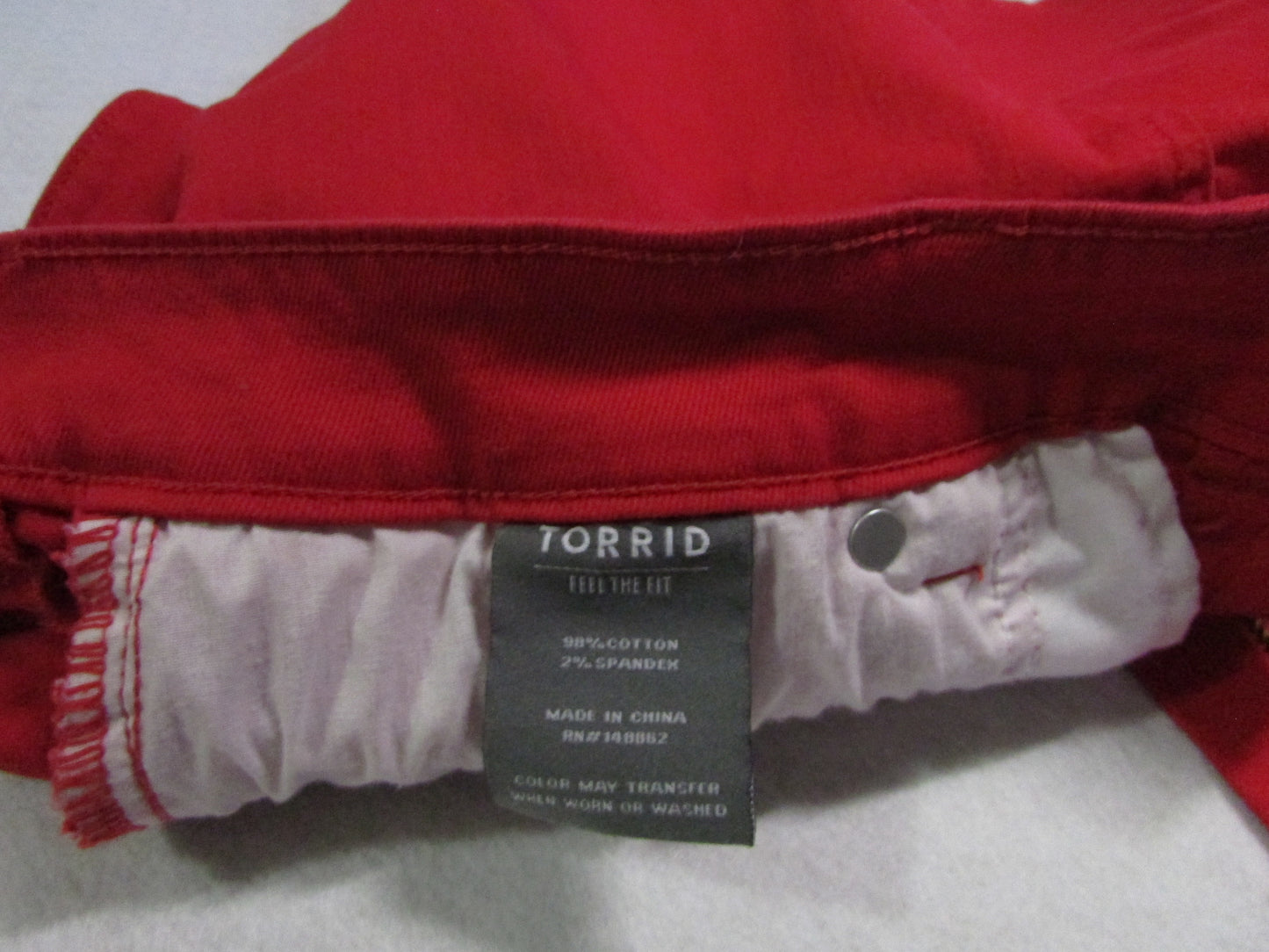 Torrid Red Stretch Denim Skirt - Women's Size 12