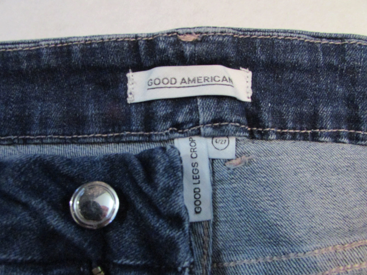 Good American Good Legs Crops  Stretch Jeans - Women's size  4/27