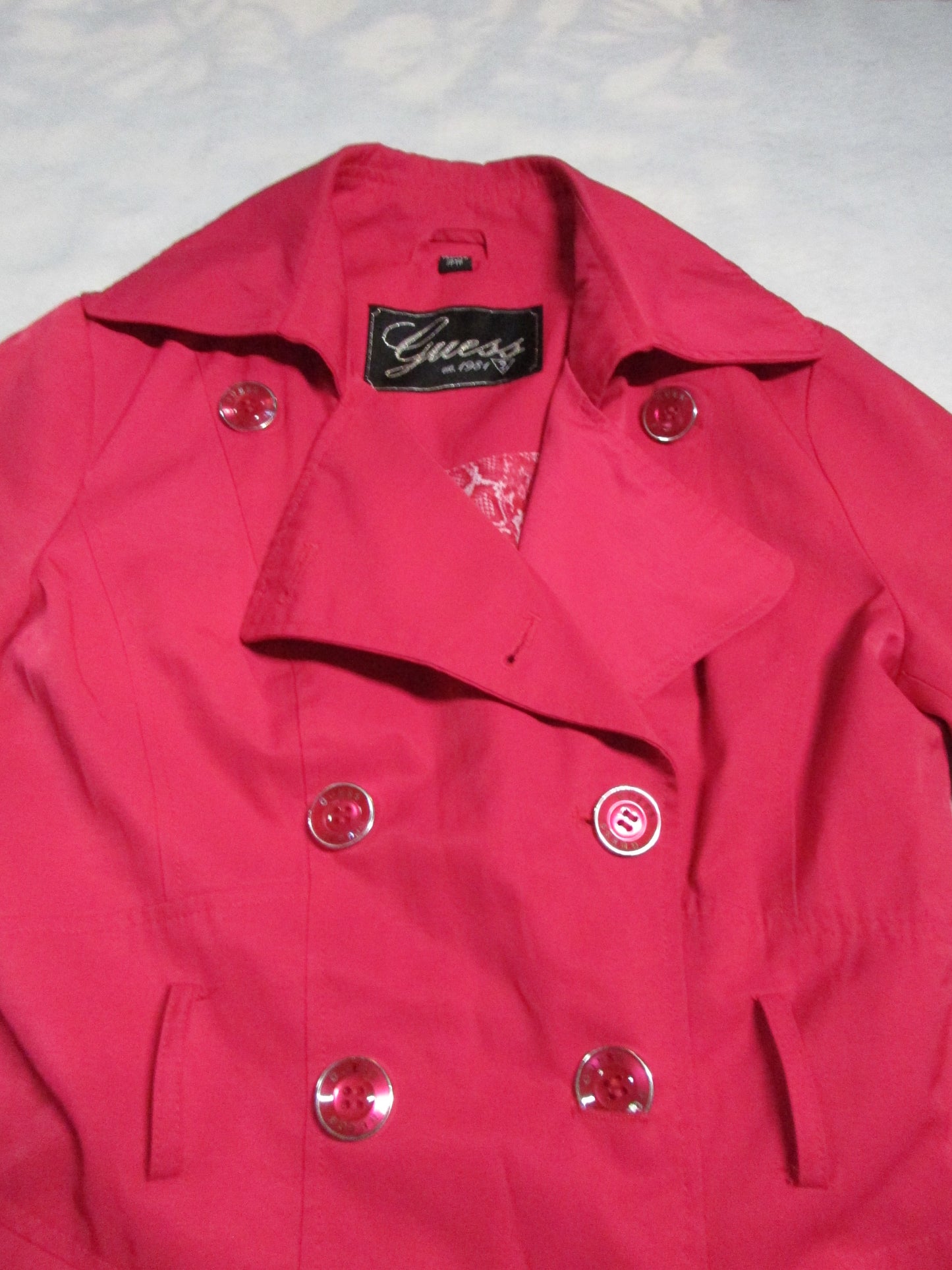 Pink Guess Jacket- Women's Size S (PXS/PTP)